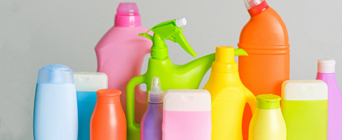 Rustic Strength, image of colorful plastic containers used for beauty and cleaning products