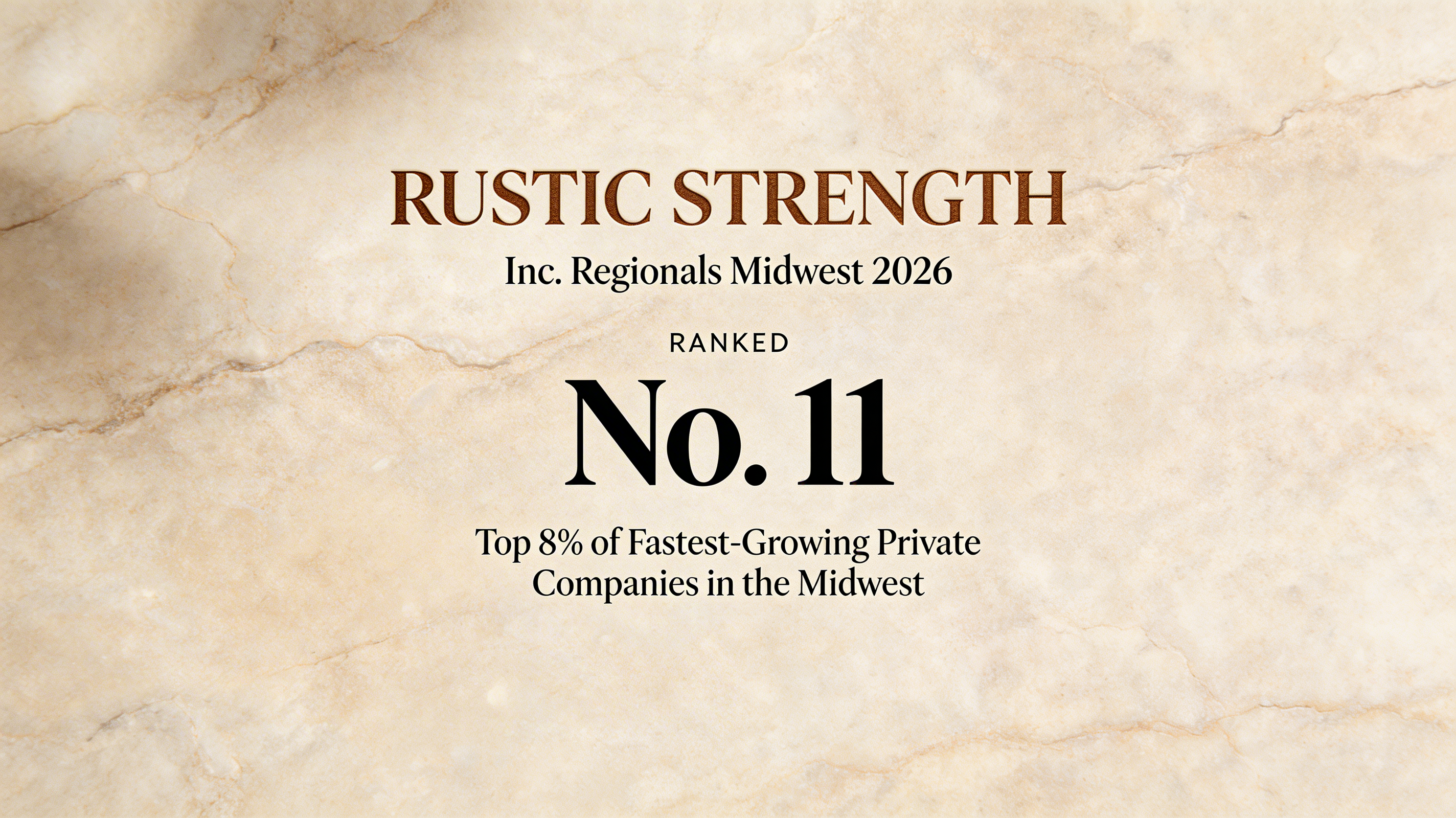 Named one of the Midwest’s fastest-growing private companies by Inc. - Rustic Strength