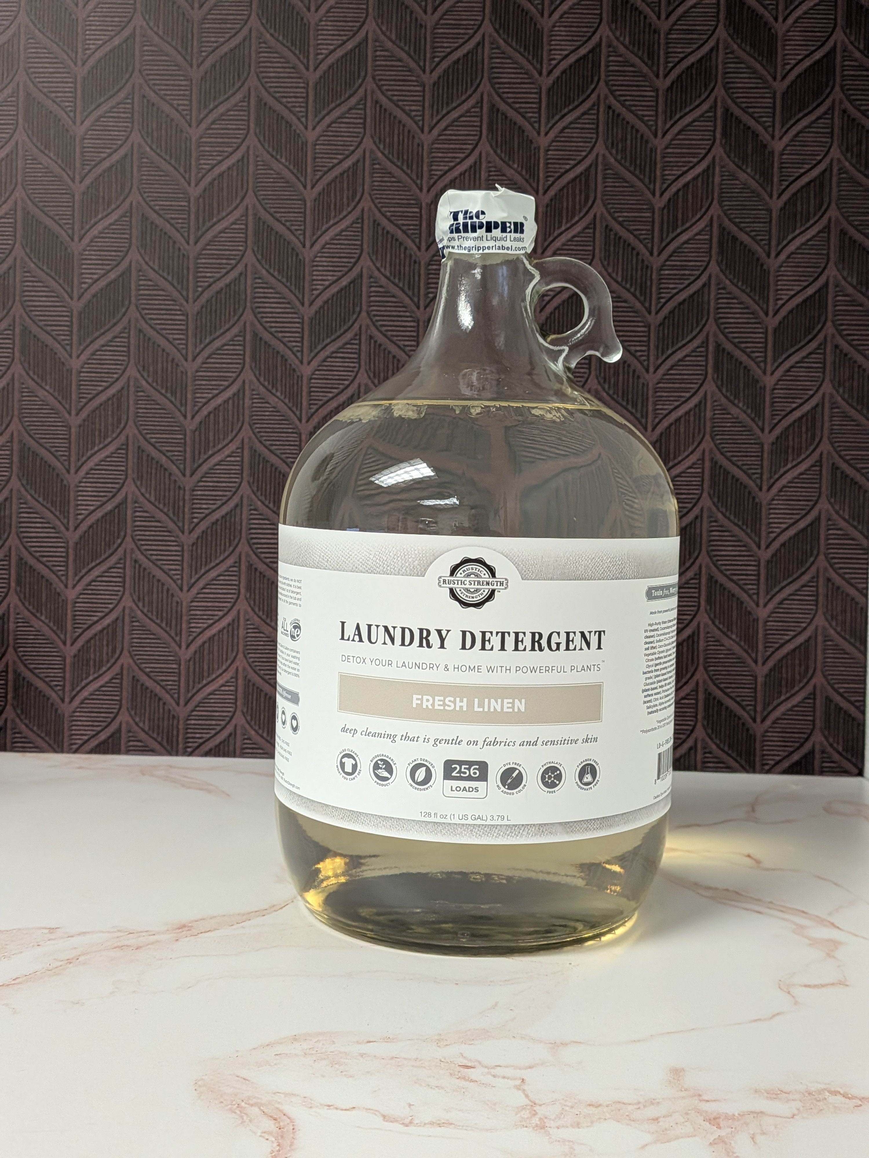 CLEARANCE | Laundry Detergent | Fresh Linen double-scented ( 1 Gallon Glass ) - Rustic Strength