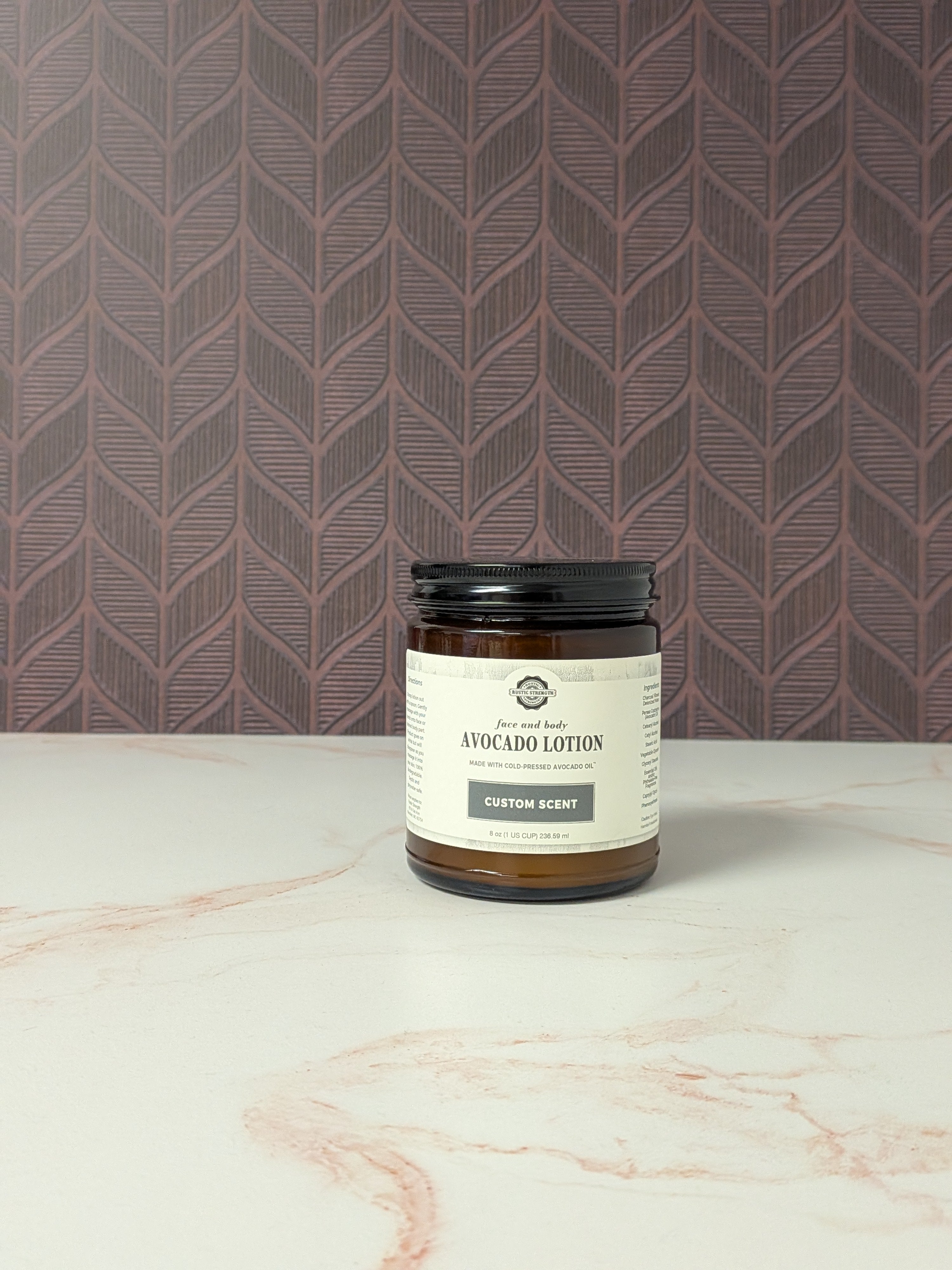 CLEARANCE | Lotion | Patchouli & Vanilla Bourbon ( 8 oz Glass )
