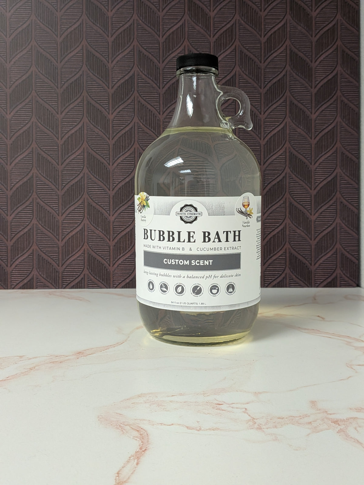 CLEARANCE | Bubble Bath | Vanilla Bourbon & Buttery Vanilla ( Half Gallon Glass )
