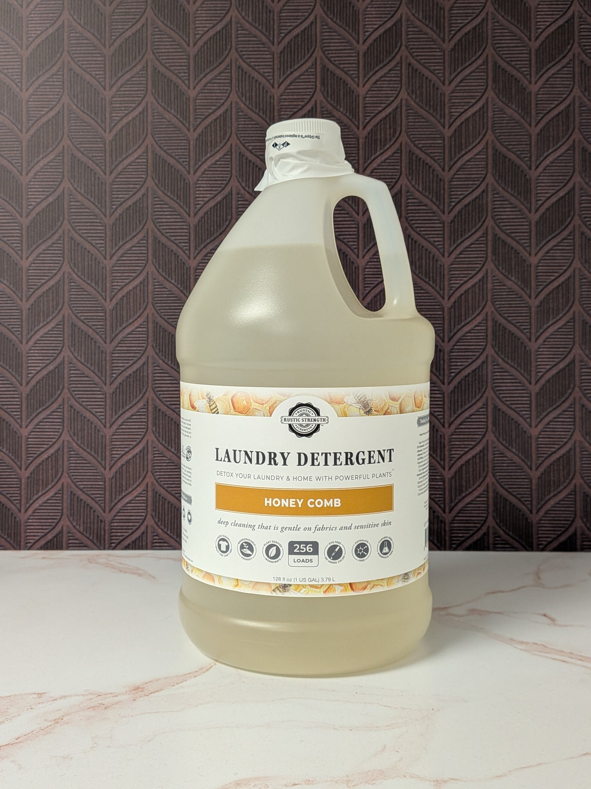 Rustic Strength, Clearance, Laundry Detergent, 1 Gallon, Plastic Jug, Honey Comb