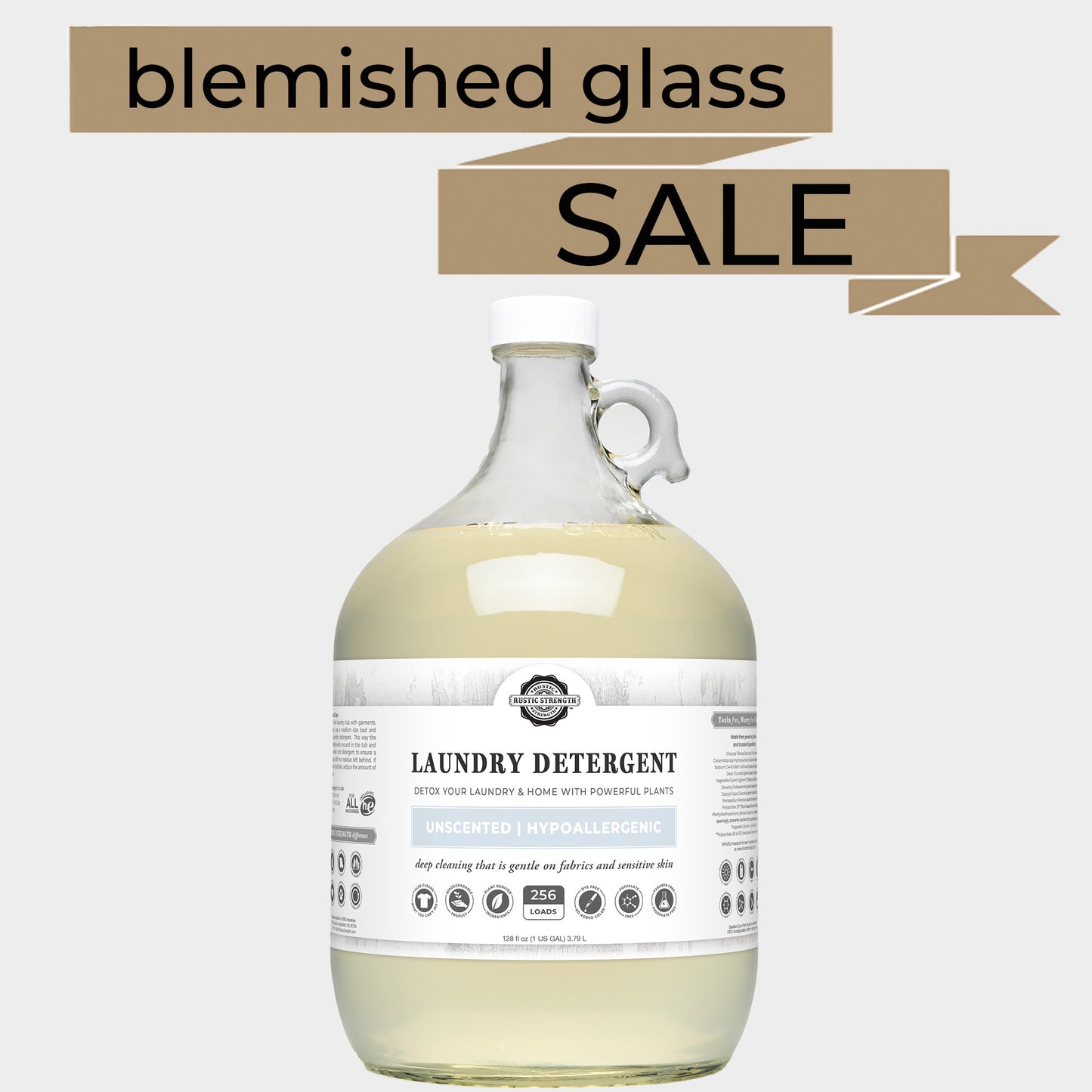 BLEMISHED GLASS | Laundry Detergent | Unscented ( 1 Gallon Glass )