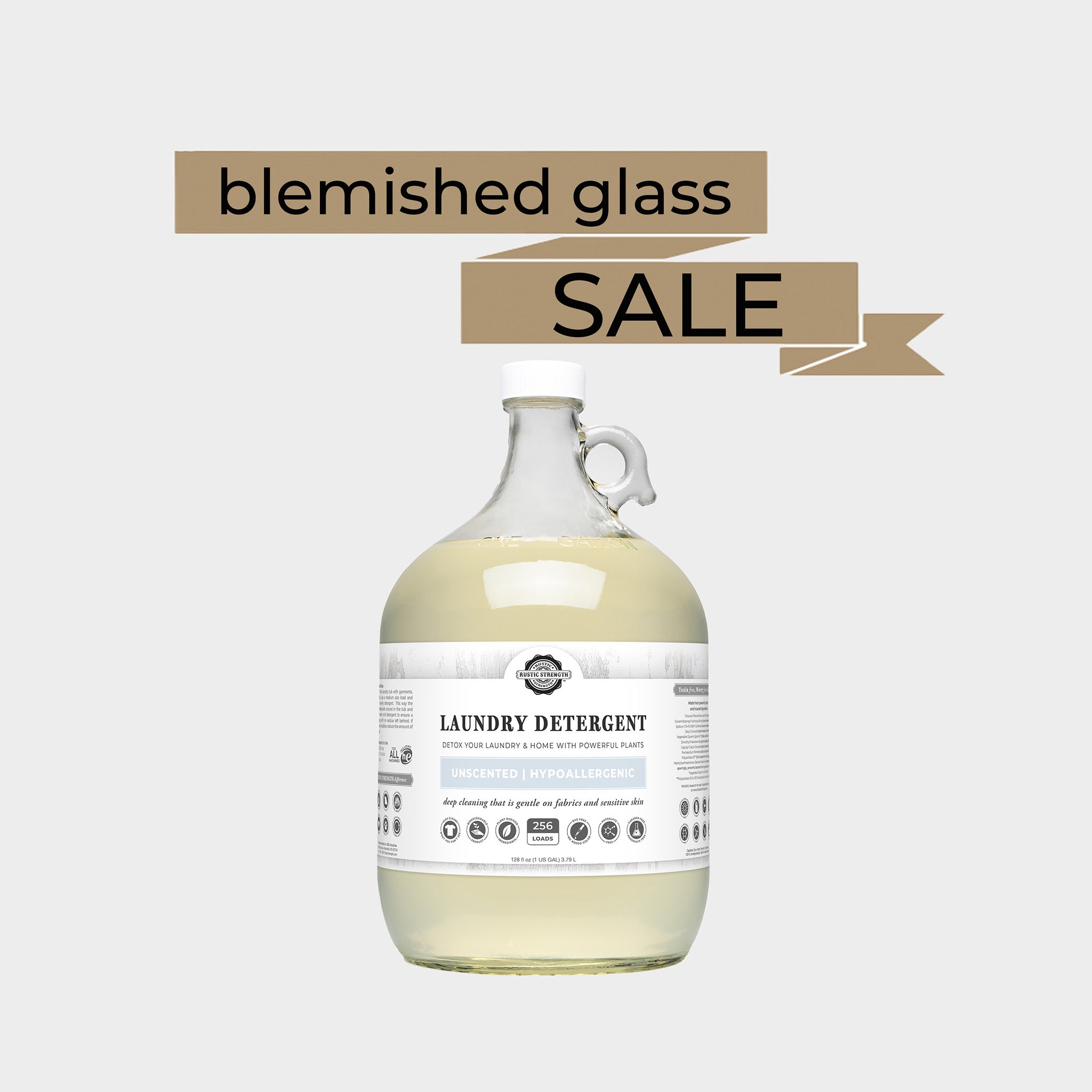 BLEMISHED GLASS | Laundry Detergent | Unscented ( 1 Gallon Glass )