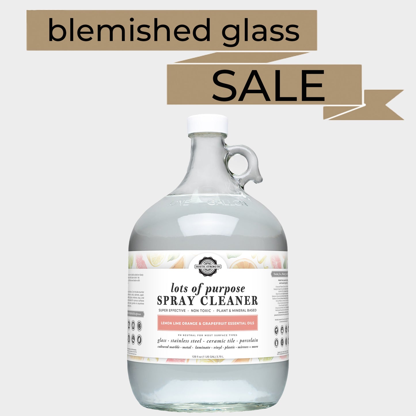 BLEMISHED GLASS | Lots of Purpose Cleaner | Citrus Blend ( 1 Gallon Glass )