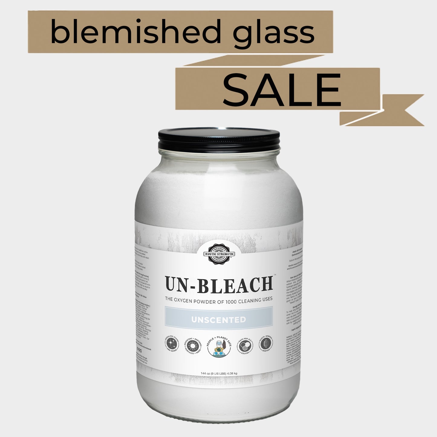 BLEMISHED GLASS | Un-Bleach | 9 lb Glass Jar