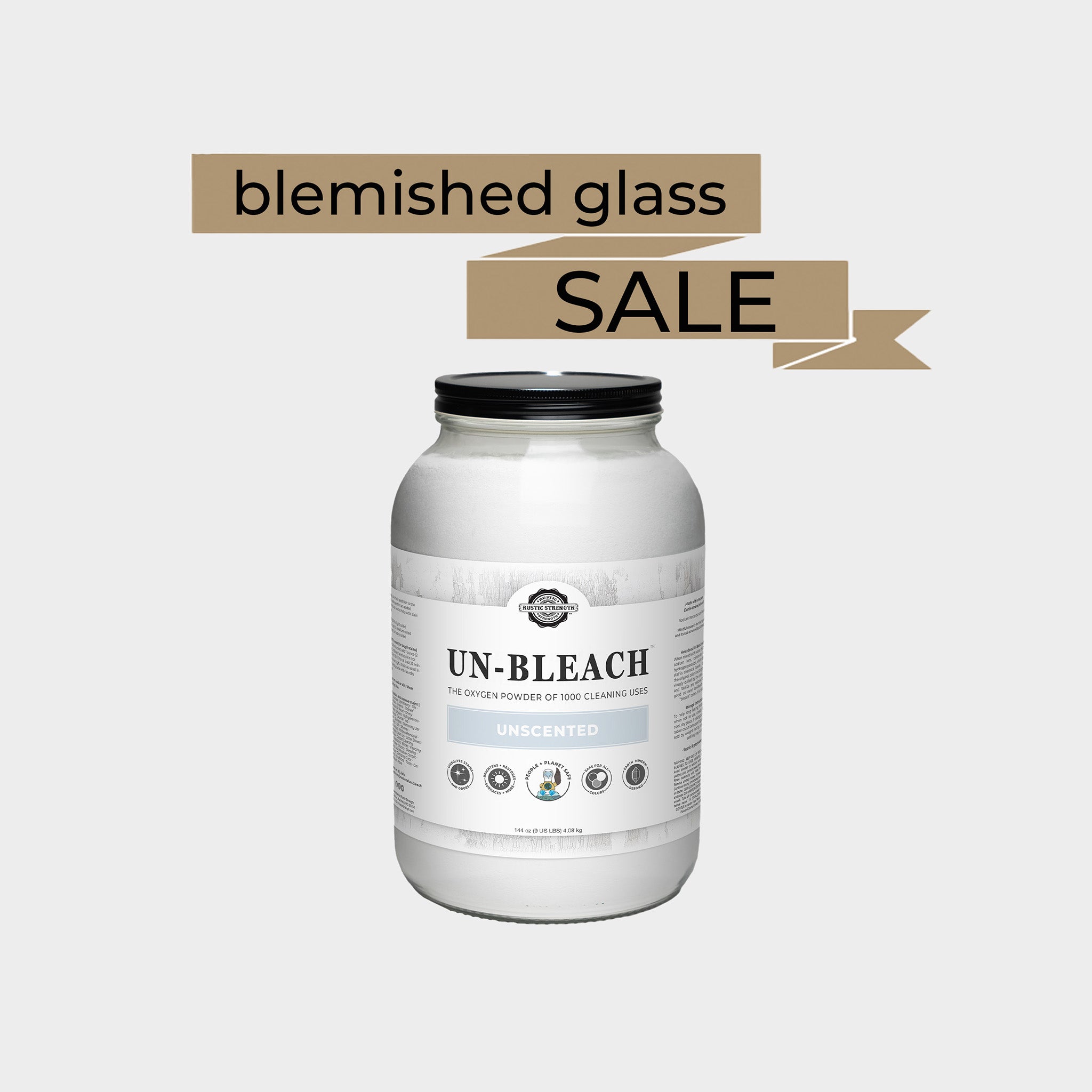 BLEMISHED GLASS | Un-Bleach | 9 lb Glass Jar