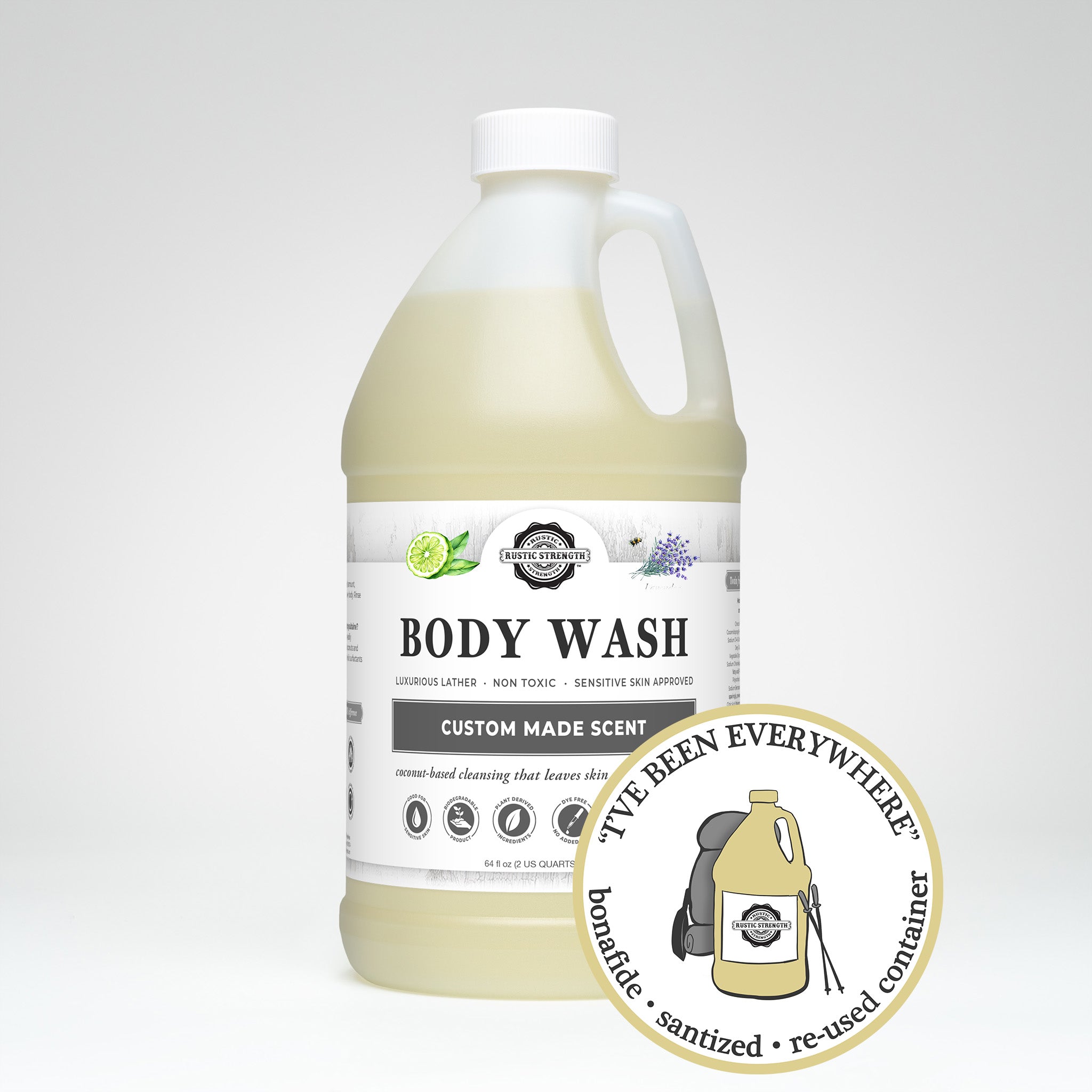 SANITIZED & REFILLED | Body Wash | Lavender & Bergamot | Half Gallon