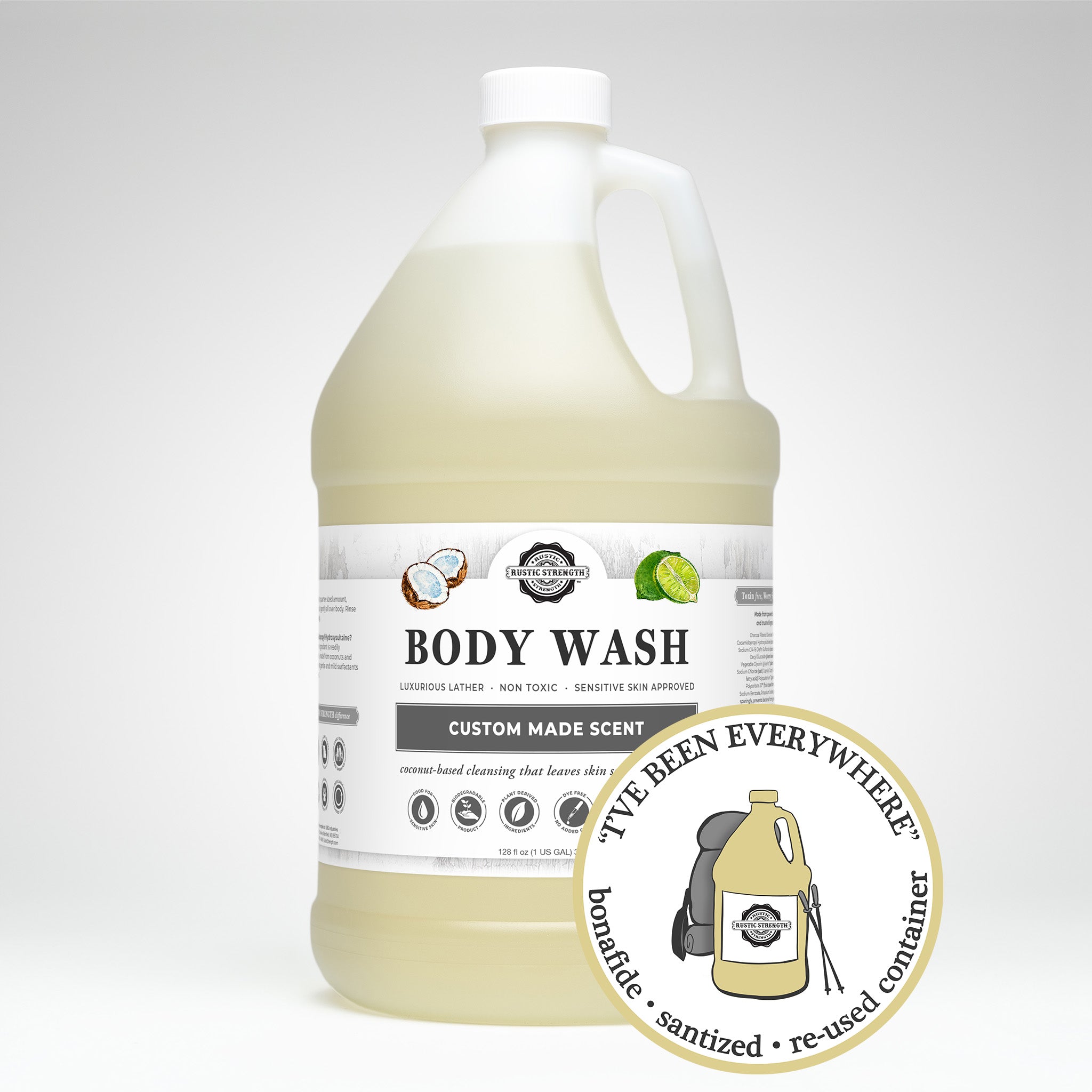 SANITIZED & REFILLED | Body Wash | Coconut & Lime | Gallon