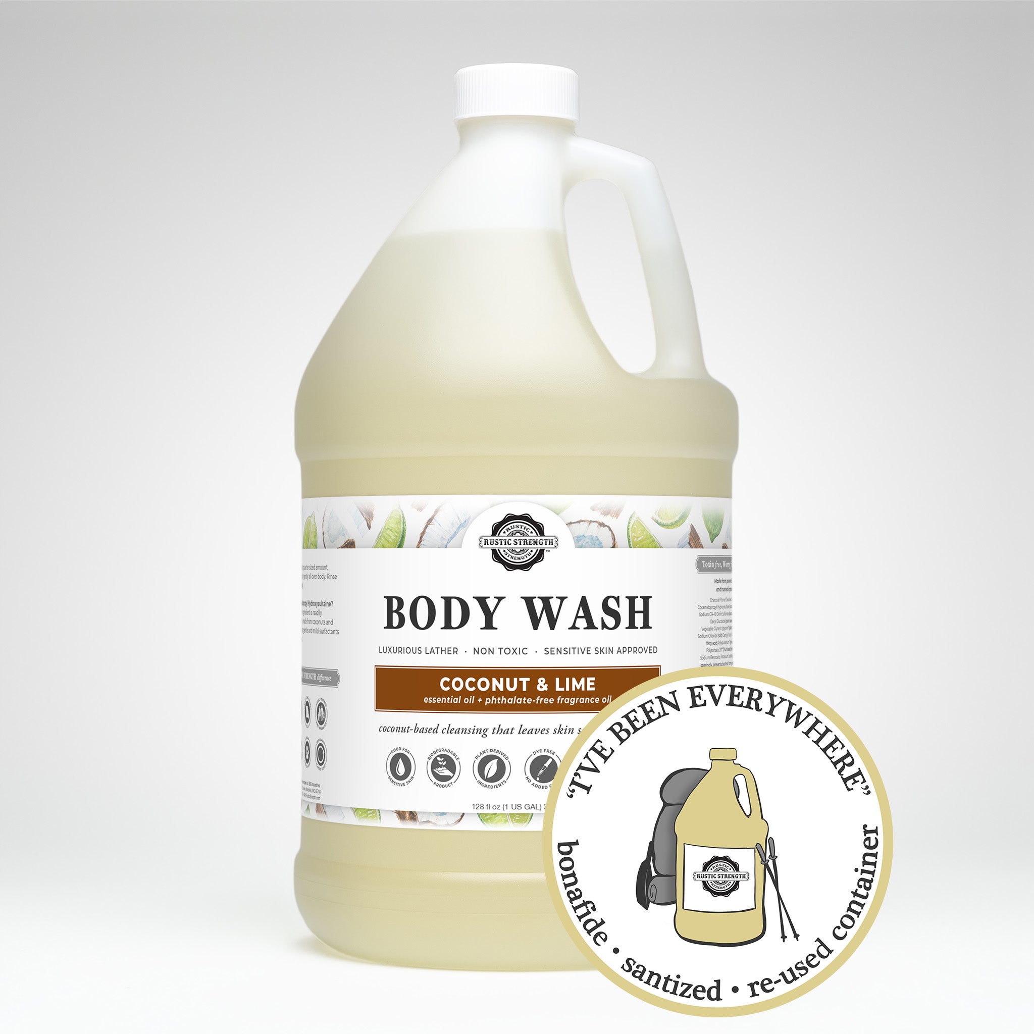 SANITIZED & REFILLED | Body Wash | Coconut & Lime | Gallon