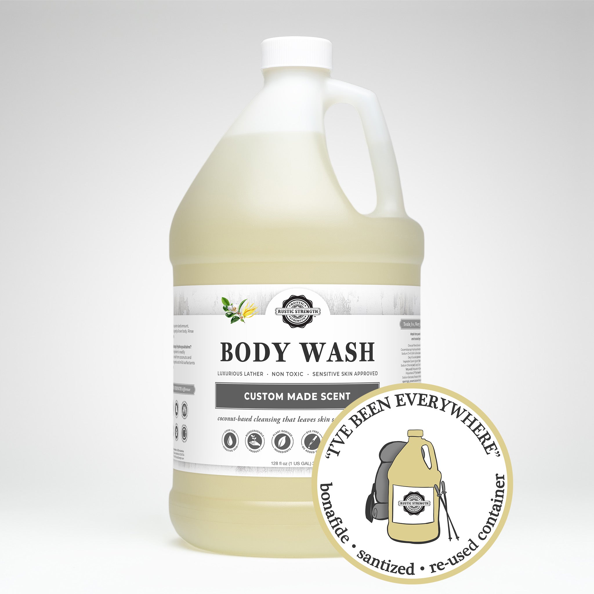 SANITIZED & REFILLED | Body Wash | Fruity Green Tea | Gallon