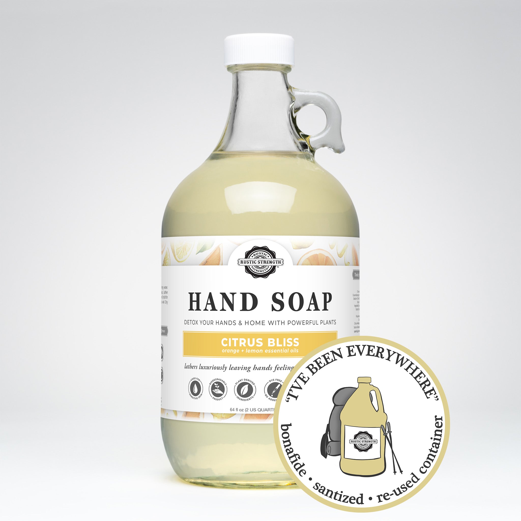 SANITIZED & REFILLED | Hand Soap | Citrus Bliss | Half Gallon