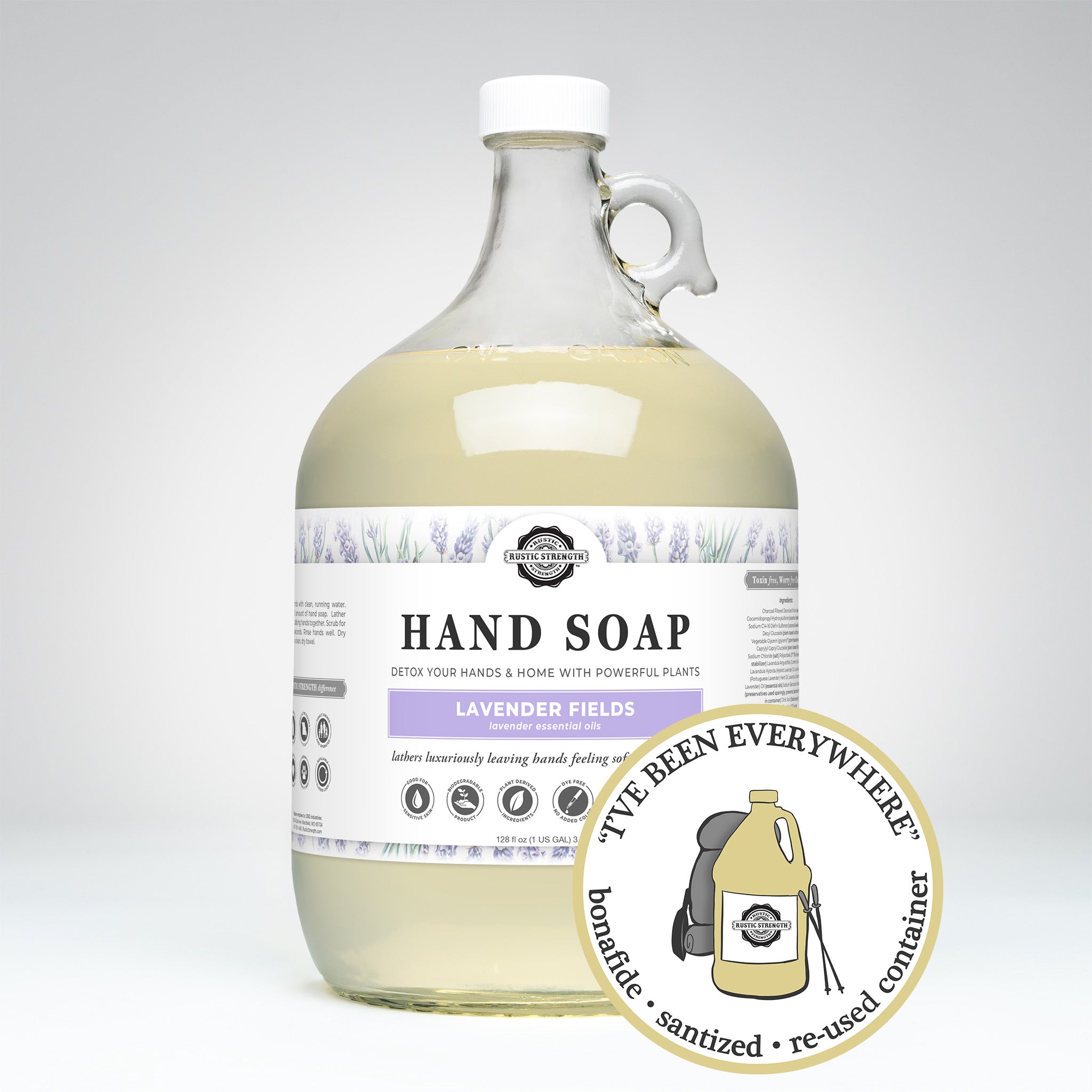 SANITIZED & REFILLED | Hand Soap | Lavender | Glass Gallon