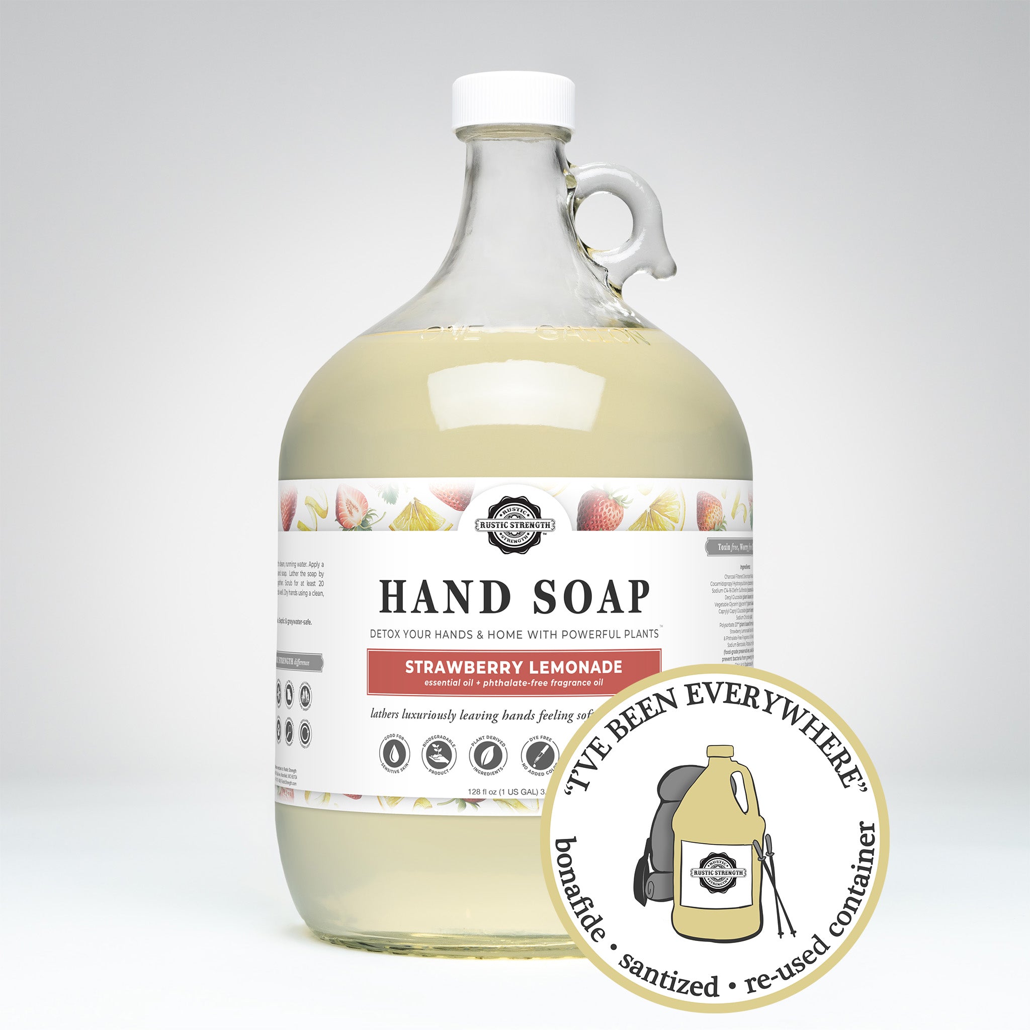 CLOSE THE LOOP™ | Hand Soap | Strawberry Lemonade | Glass Gallon