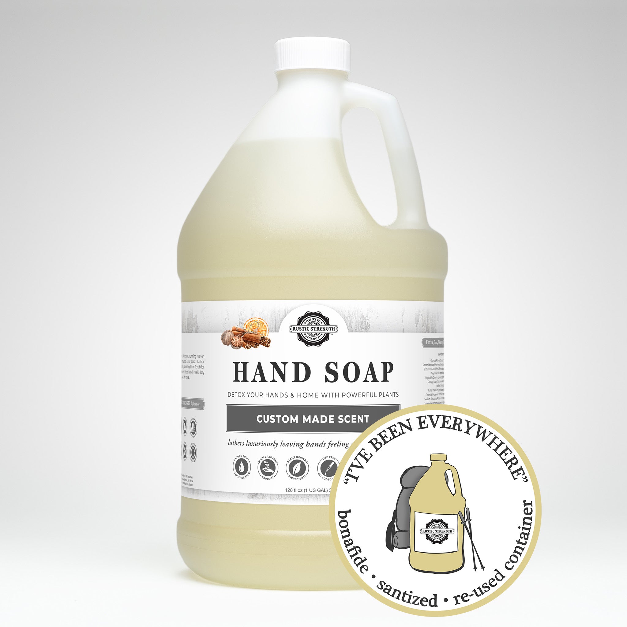 SANITIZED & REFILLED | Hand Soap | Sweet Orange & Warm Spices | Gallon