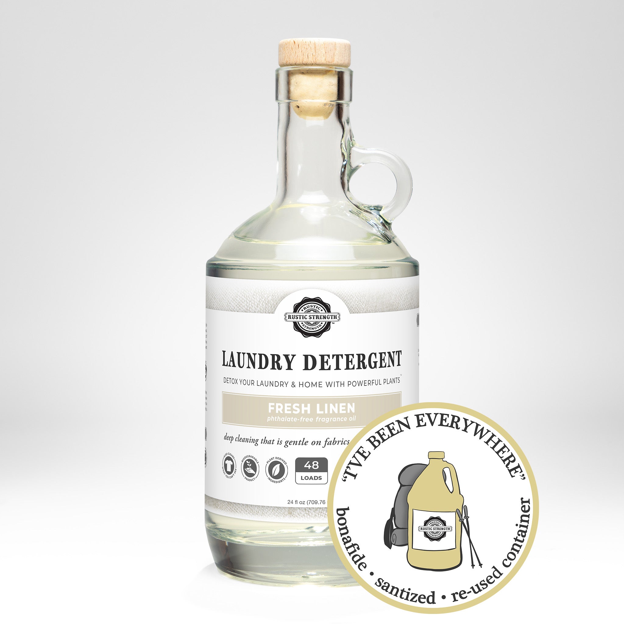 CLOSE THE LOOP™ | Laundry Detergent | Fresh Linen | 24 oz Glass