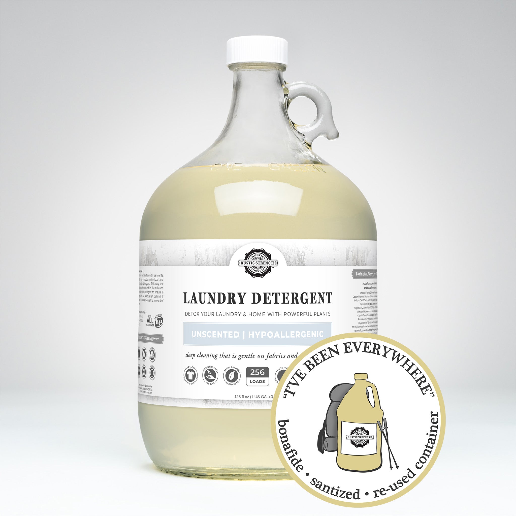 CLOSE THE LOOP™ | Laundry Detergent | Unscented | Glass Gallon