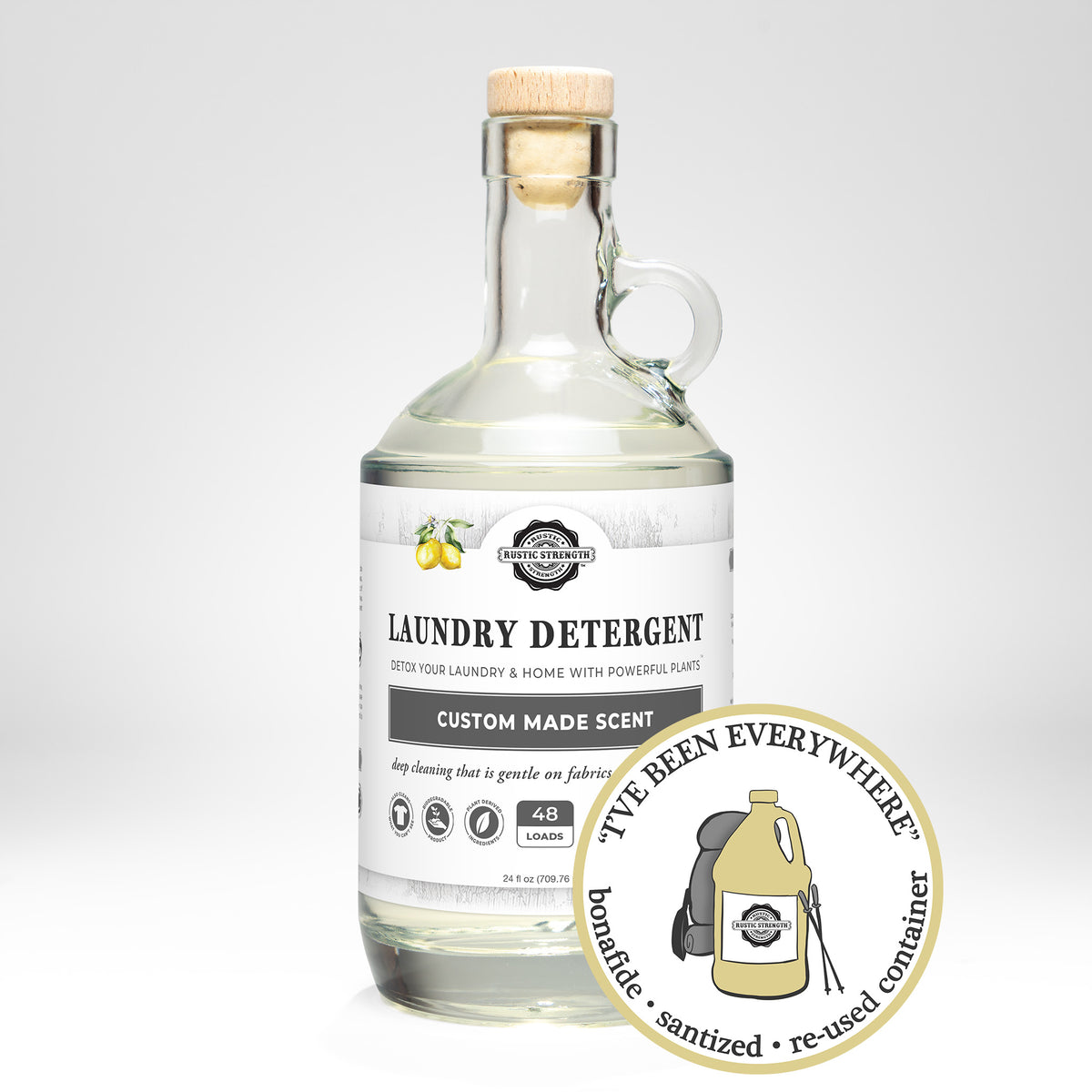 SANITIZED & REFILLED | Laundry Detergent | Lemon | 24 oz Glass