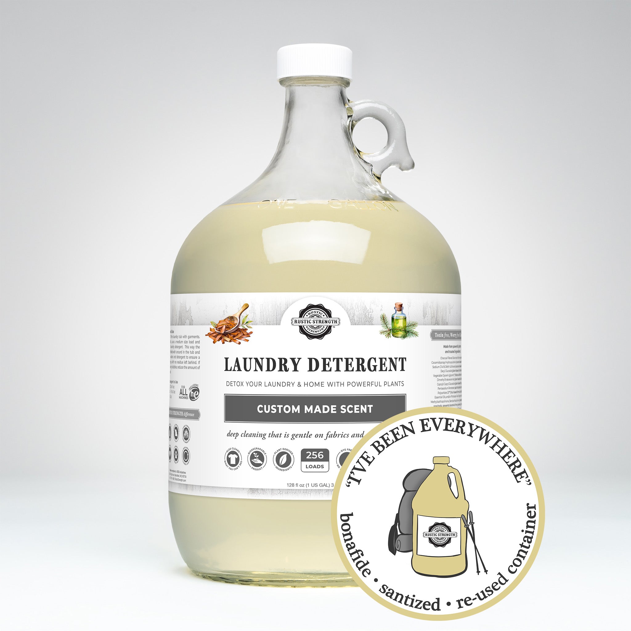 CLOSE THE LOOP™ | Laundry Detergent | Sandalwood/ Fir Needle | Glass Gallon