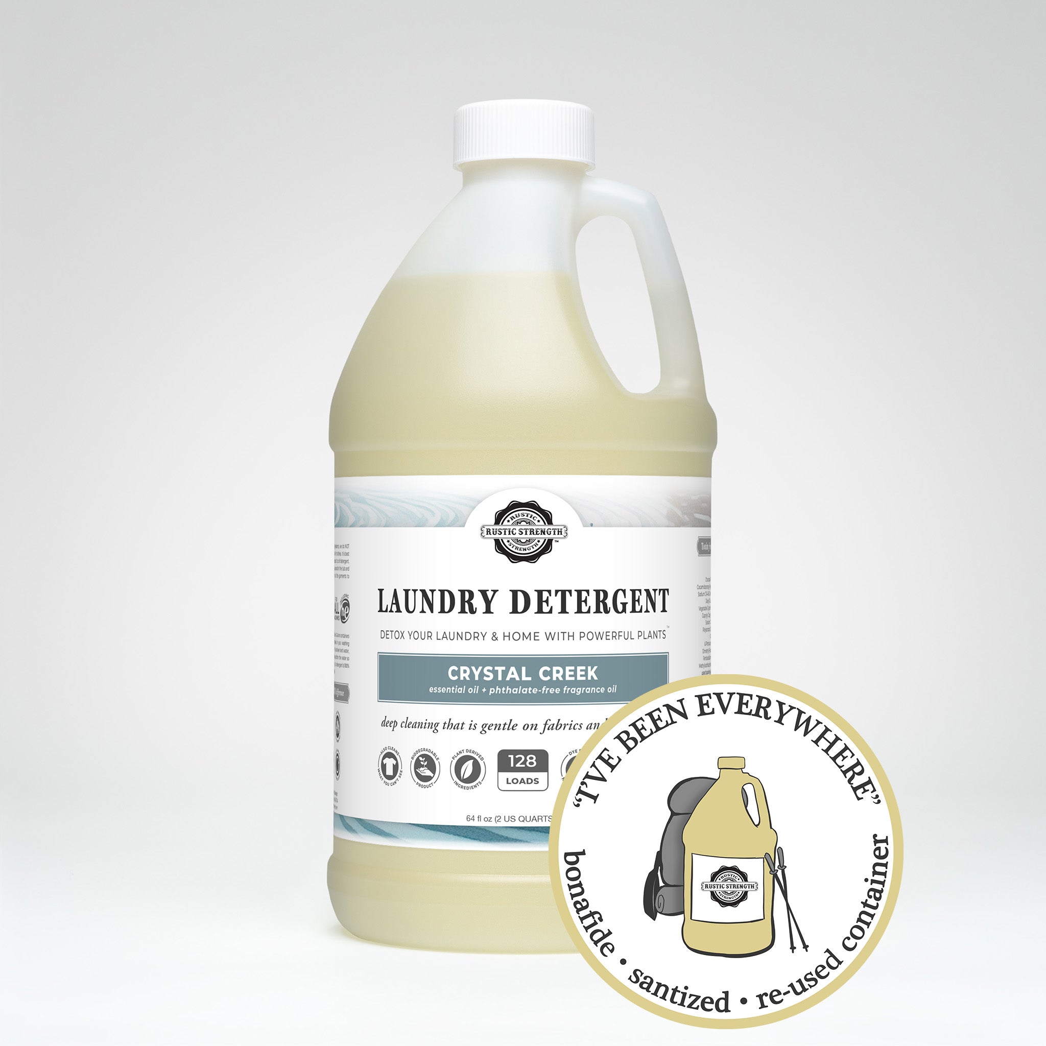 SANITIZED & REFILLED | Laundry Detergent | Crystal Creek | Half Gallon