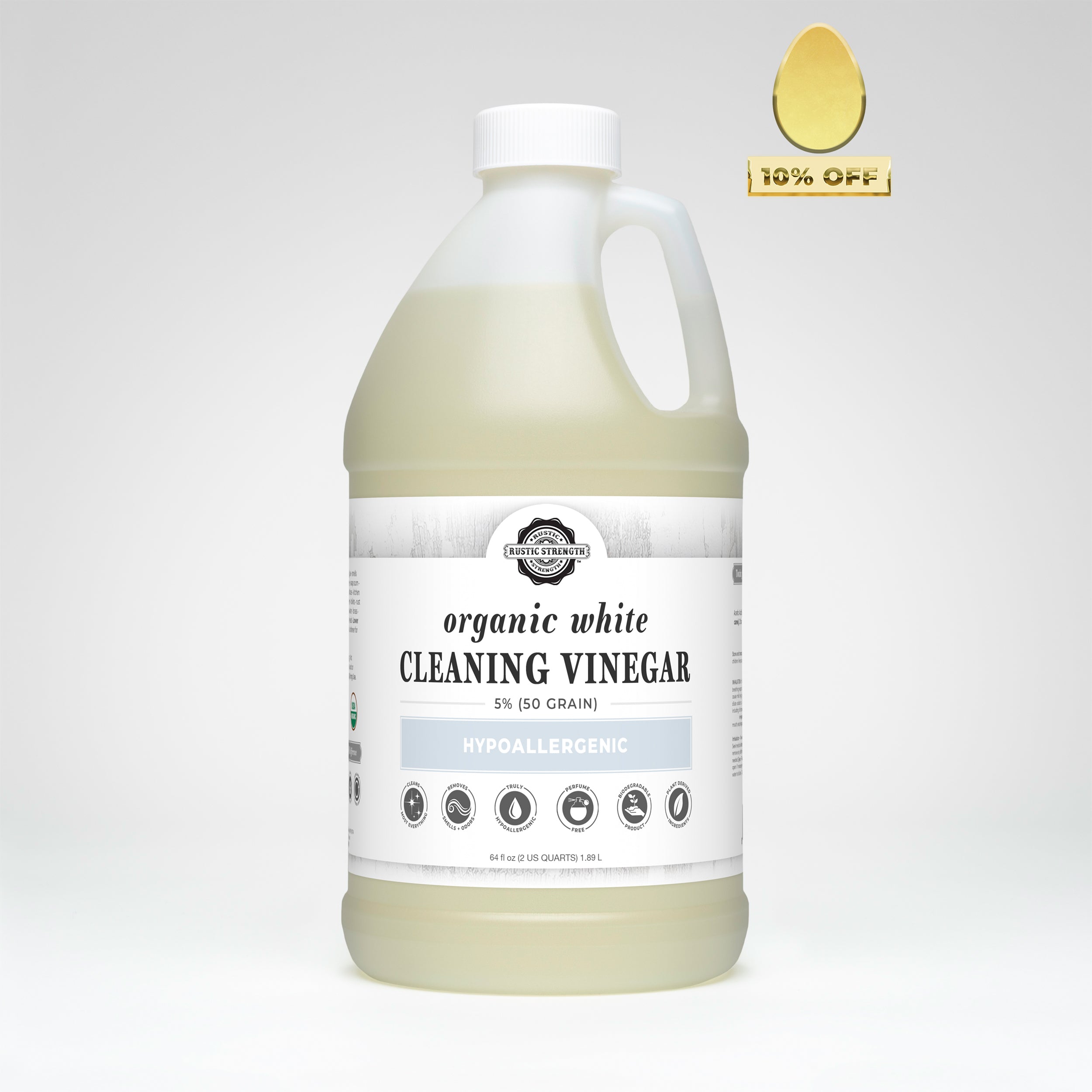 Organic White Cleaning Vinegar | 5% (50 grain)