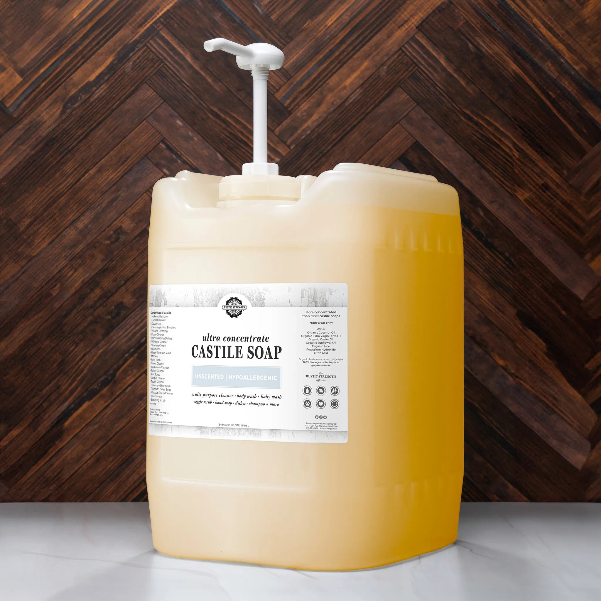 Castile Soap - Ultra Concentrate | Unscented - Rustic Strength