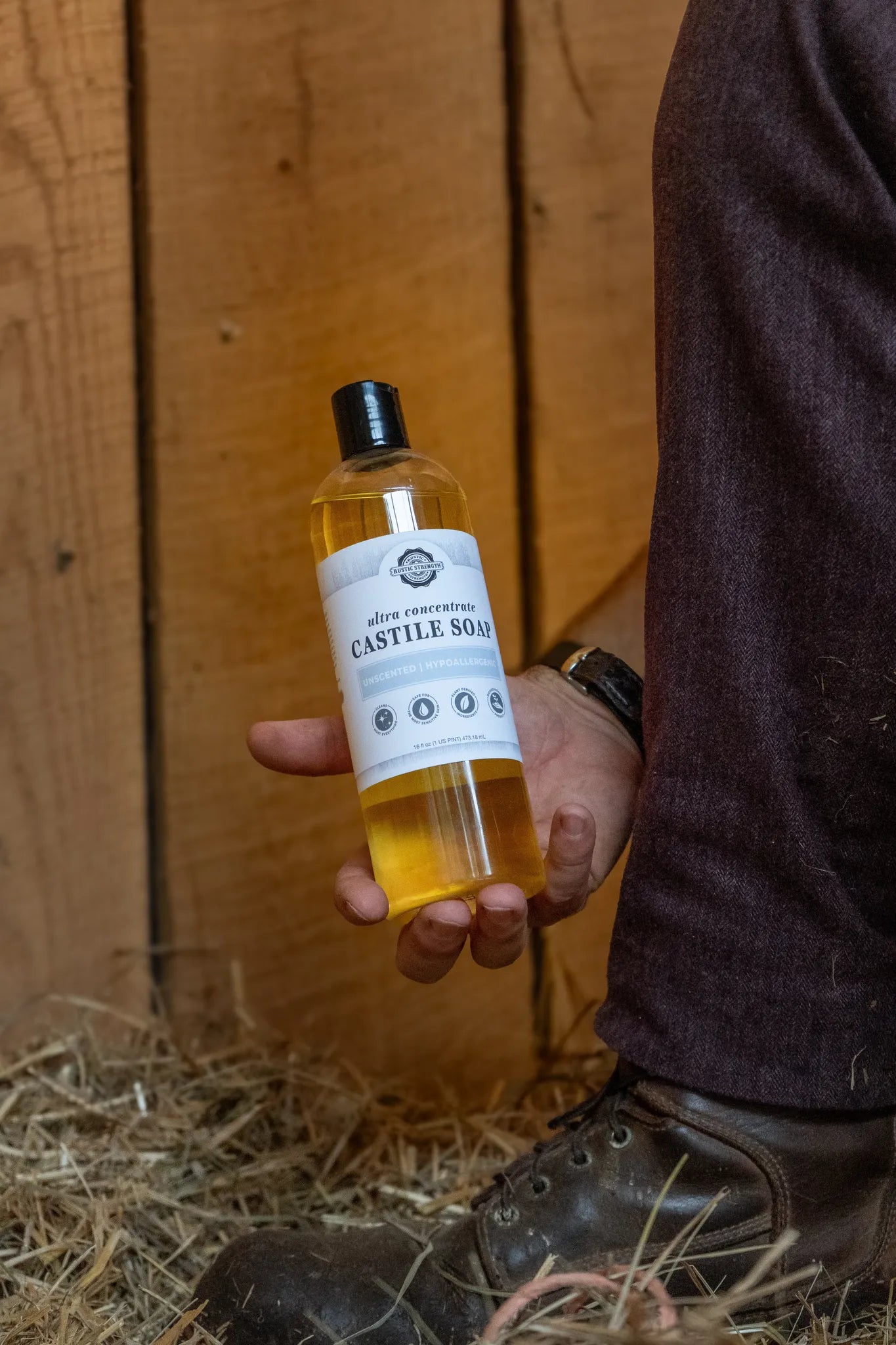 Castile Soap - Ultra Concentrate | Unscented - Rustic Strength
