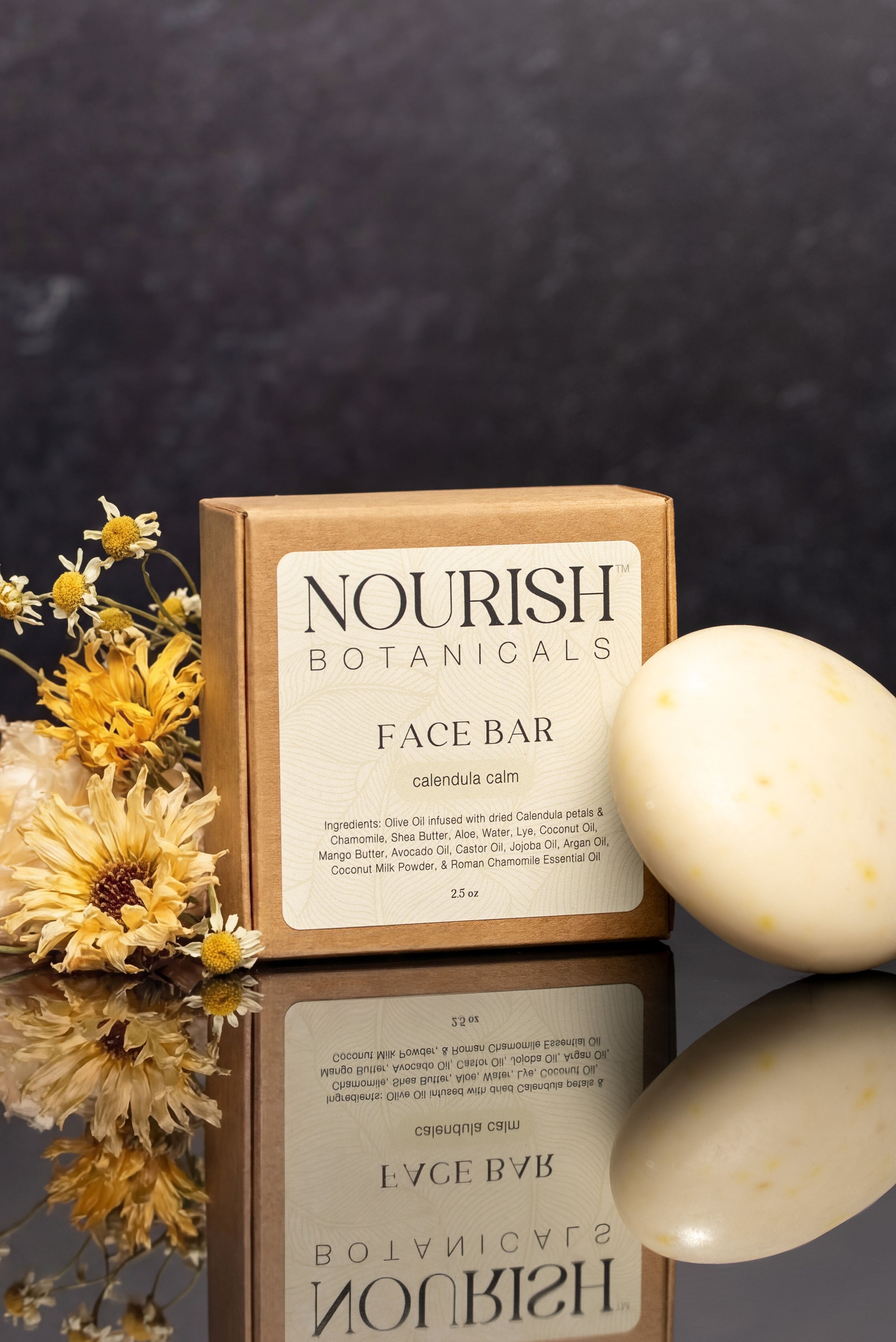 Nourish Botanicals face bar in Calendula Calm