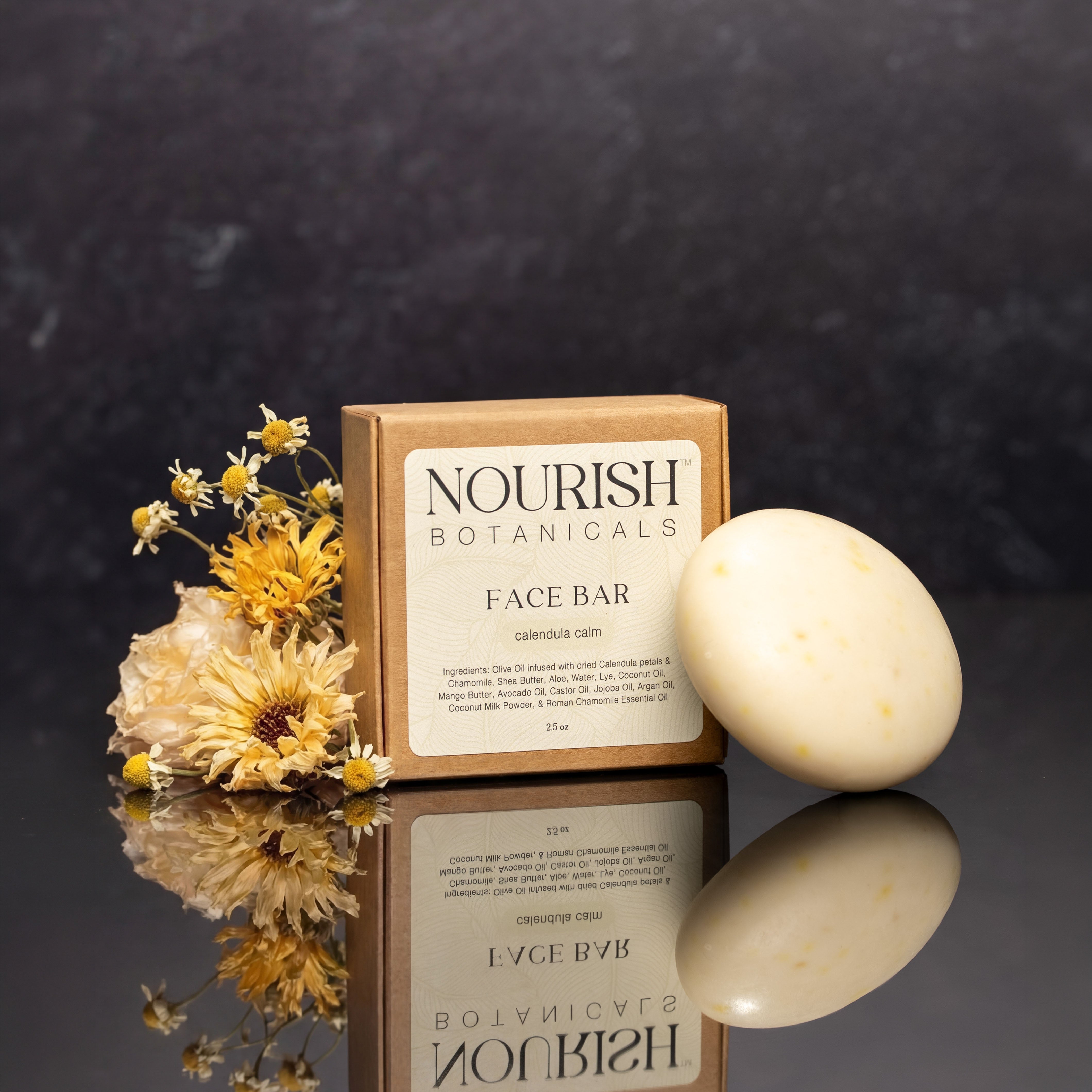 Nourish Botanicals face bar in Calendula Calm