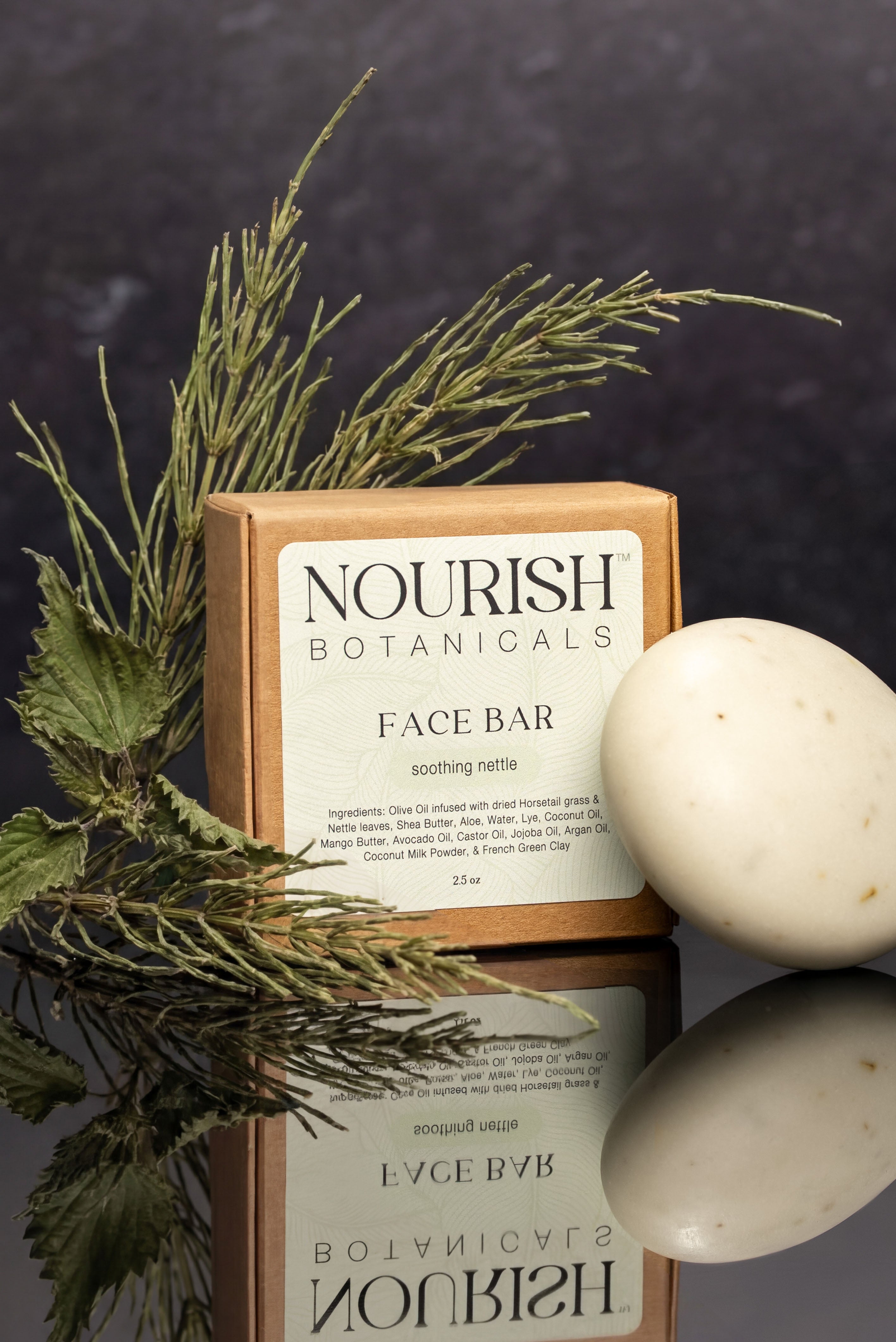 Nourish Botanicals face bar in soothing nettle