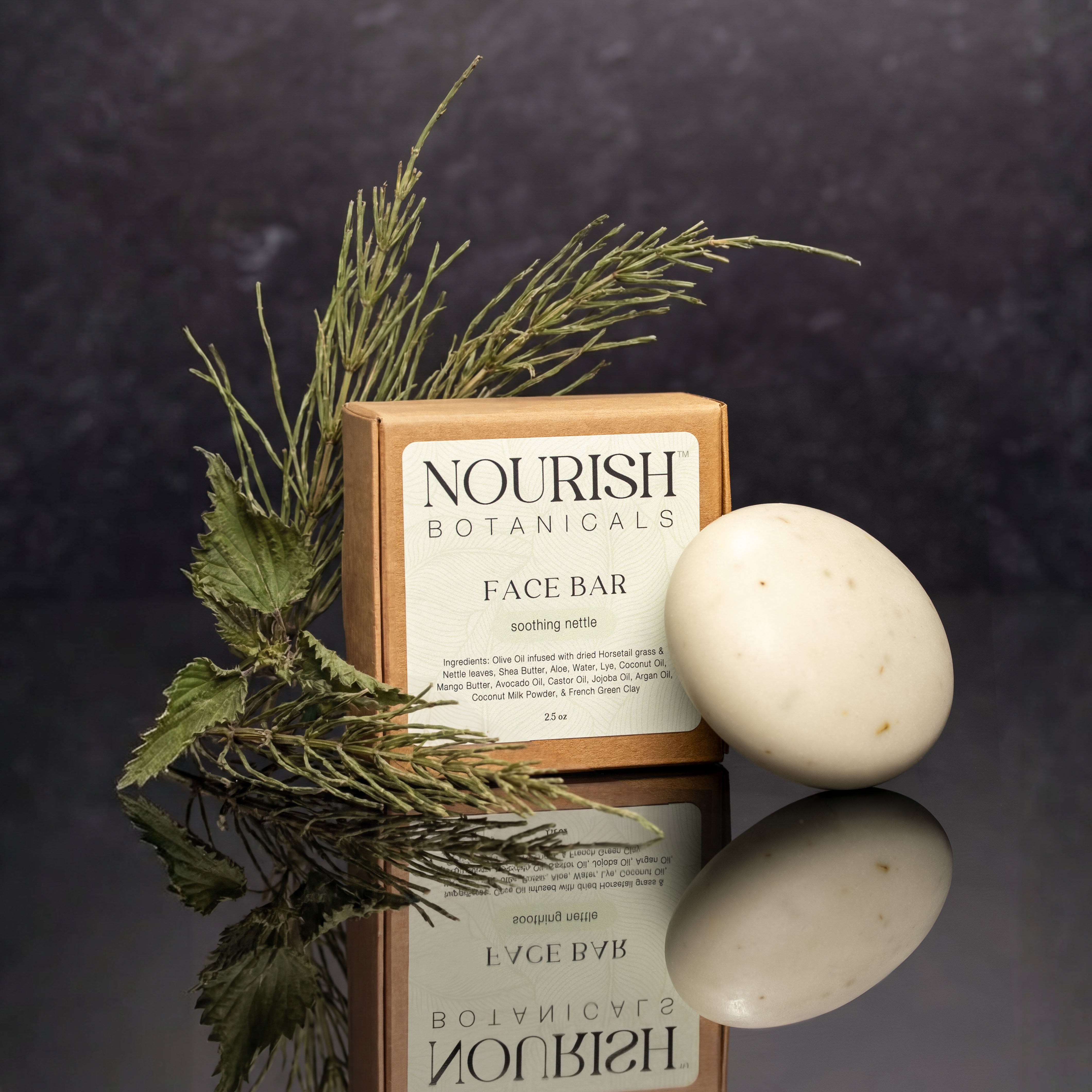 Nourish Botanicals face bar in soothing nettle