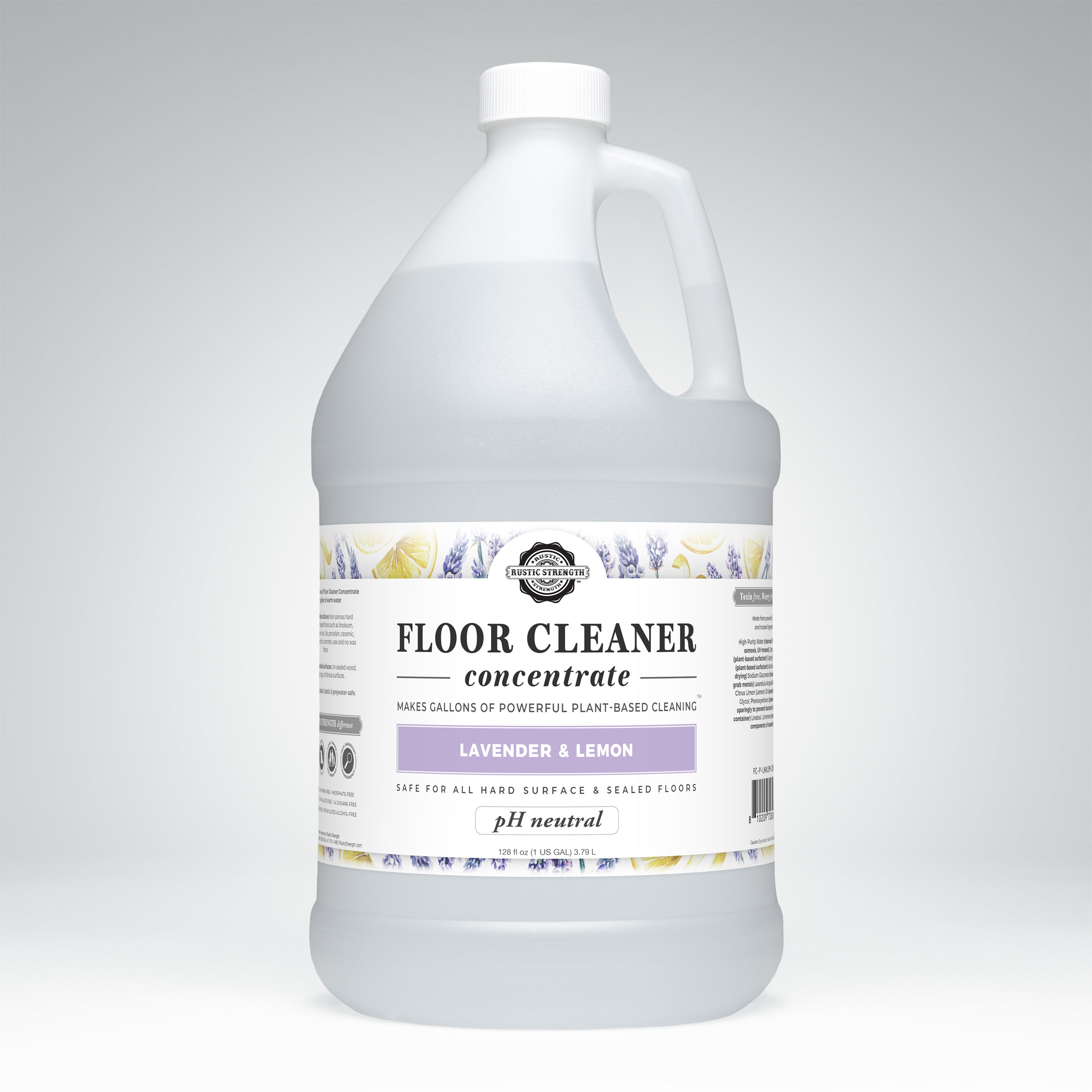 1 gallon container of lavender lemon floor cleaner