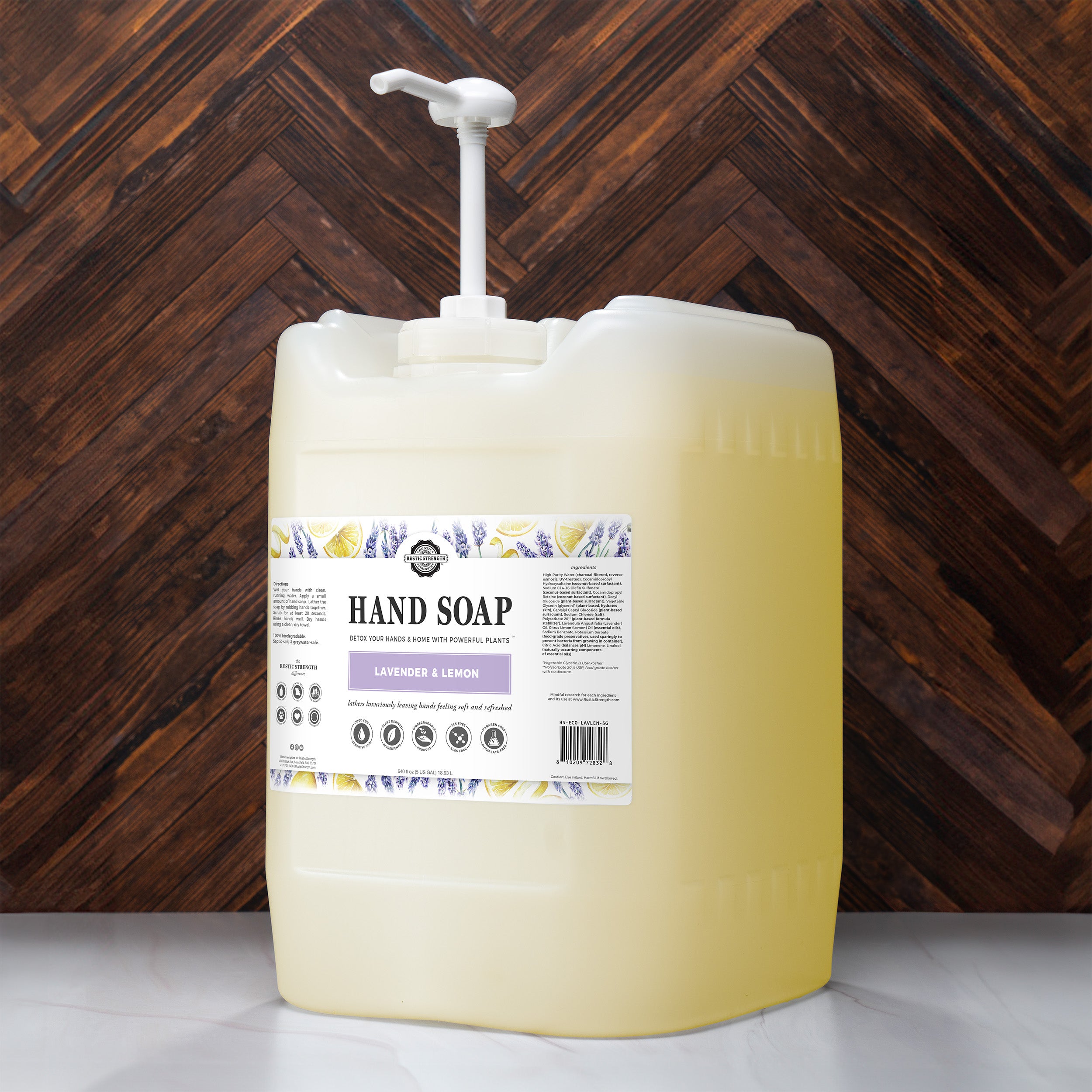 5 gallon eco jug of lavender lemon hand soap