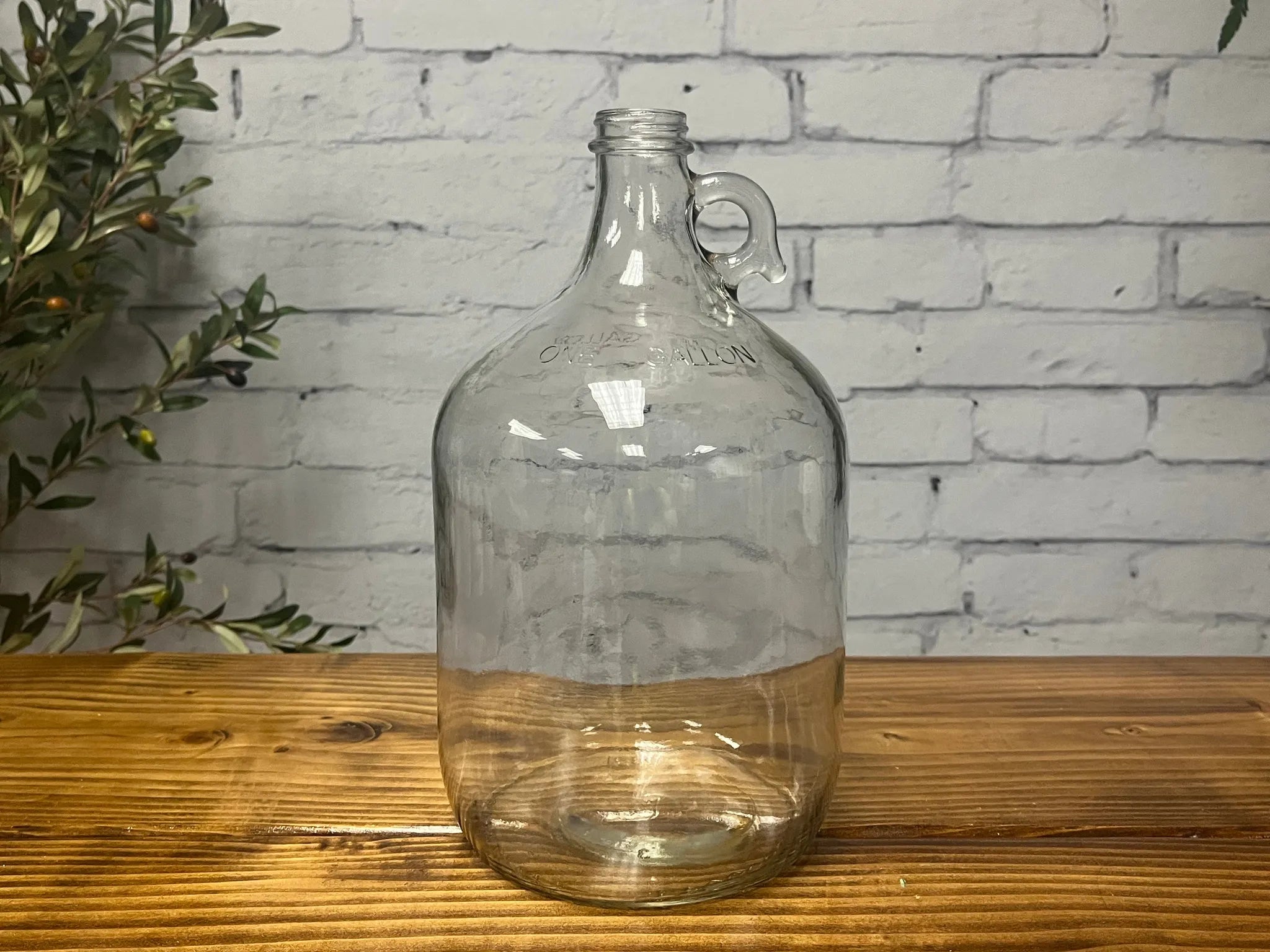 1 Gallon Glass Jug with Cap - Rustic Strength