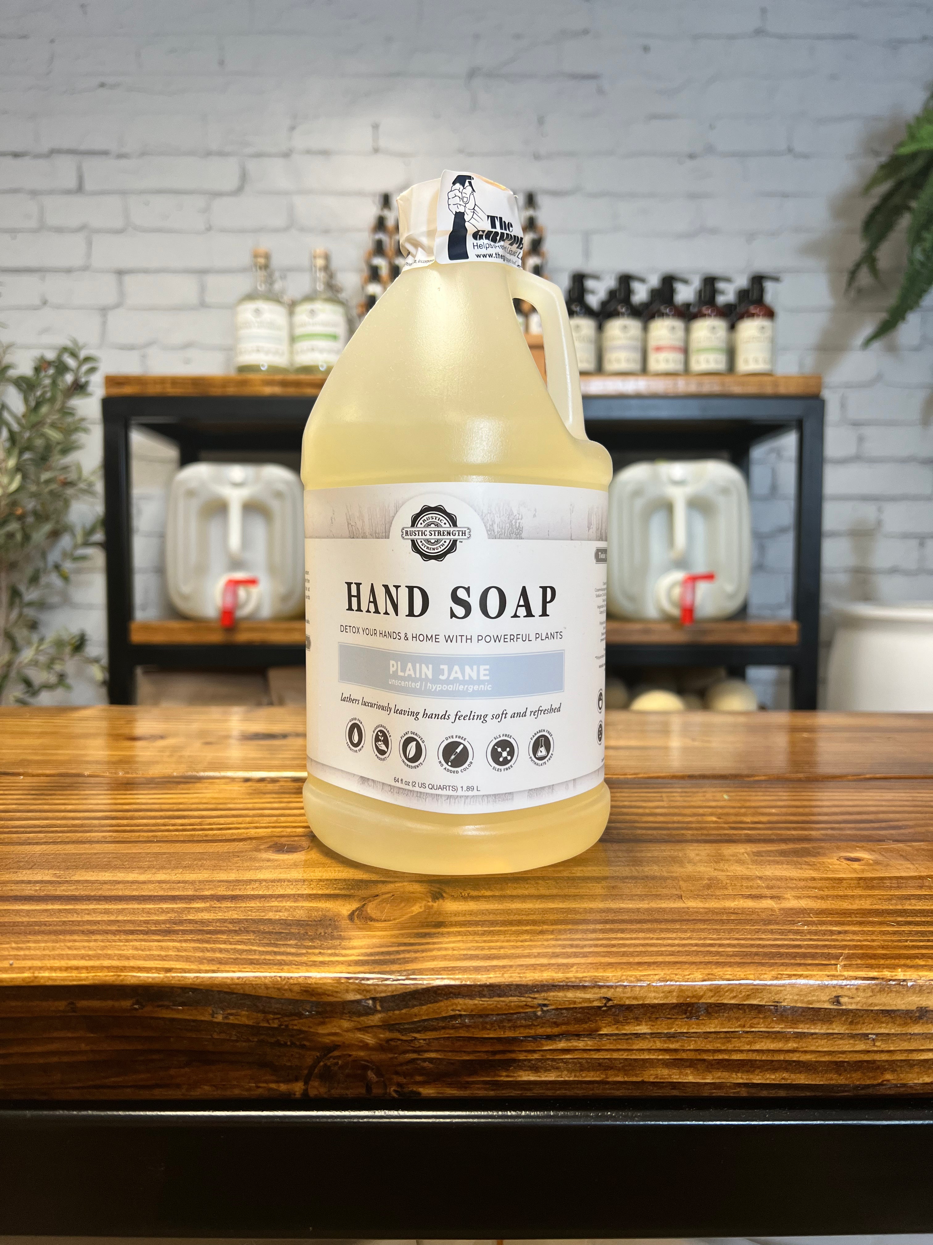 CLEARANCE Hand Soap Plain Jane Unscented ( Half Gallon ) Rustic