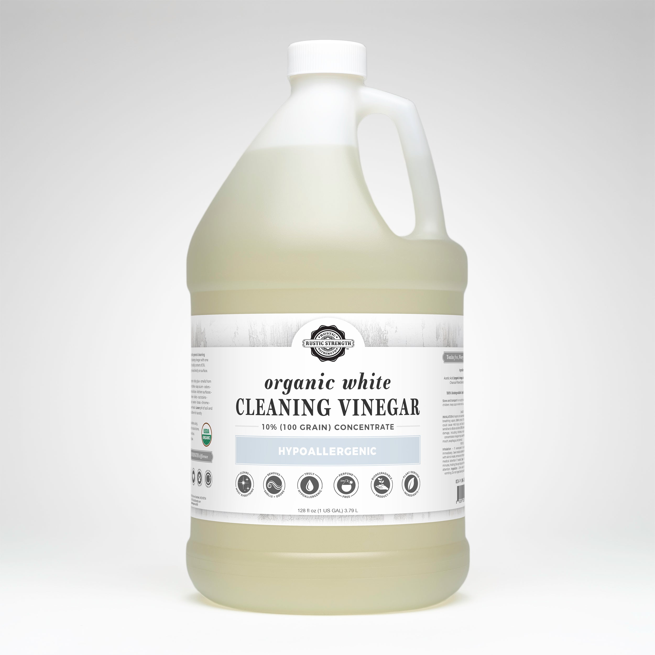 Organic White Cleaning Vinegar Concentrate | 10% (100 grain)