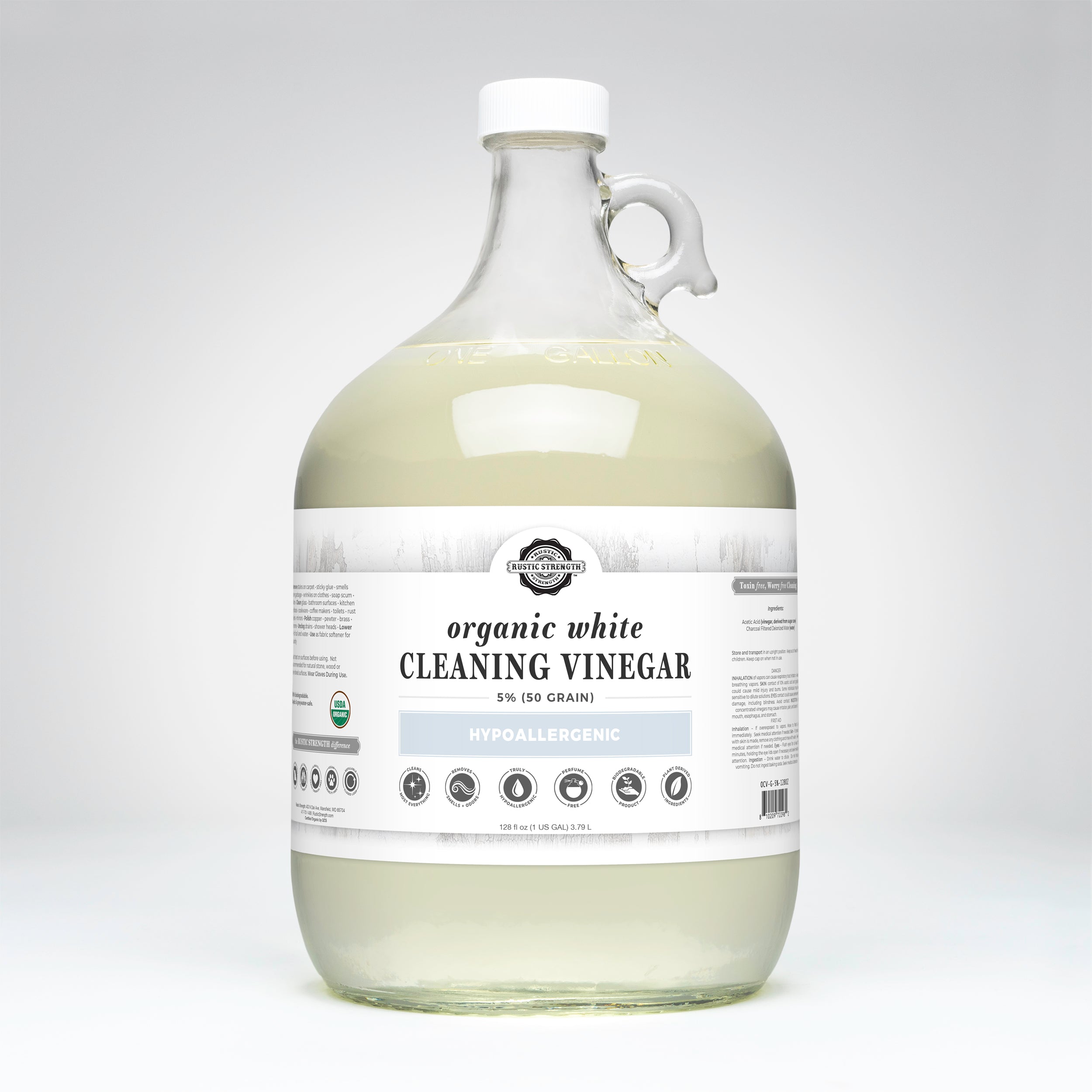Organic White Cleaning Vinegar | 5% (50 grain)