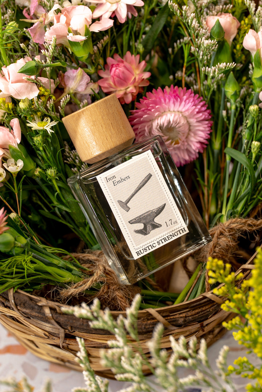 Perfume in glass bottle-1.7 ounce- Iron Embers scent