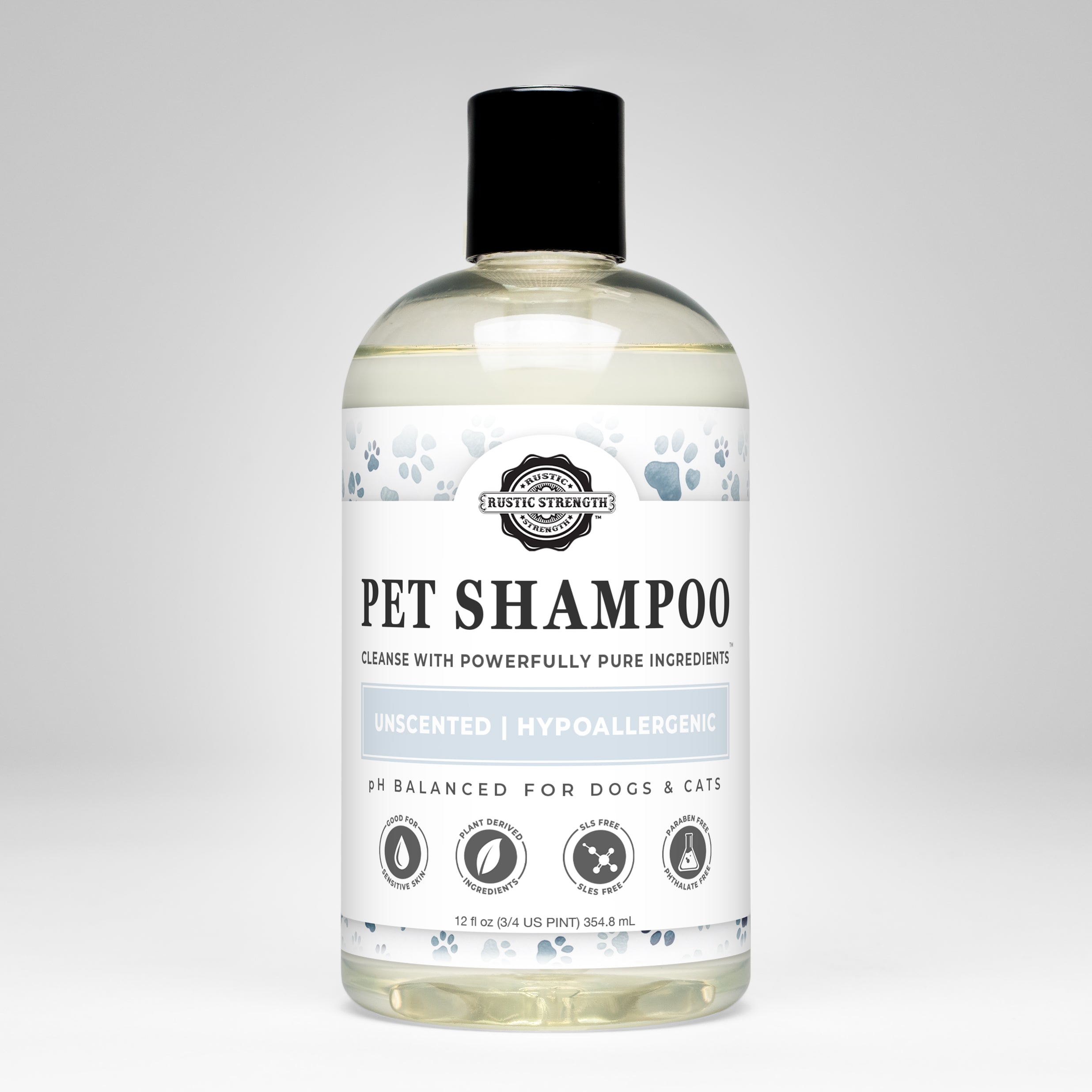 Pet Shampoo Soothing Deodorizing Unscented 12 oz at Rustic Strength