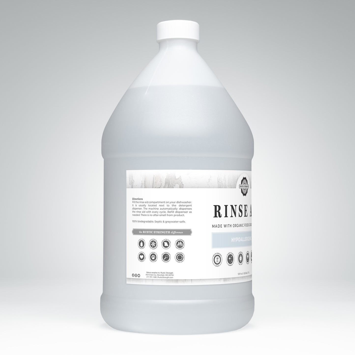 Organic Rinse Aid for Automatic Dishwashers