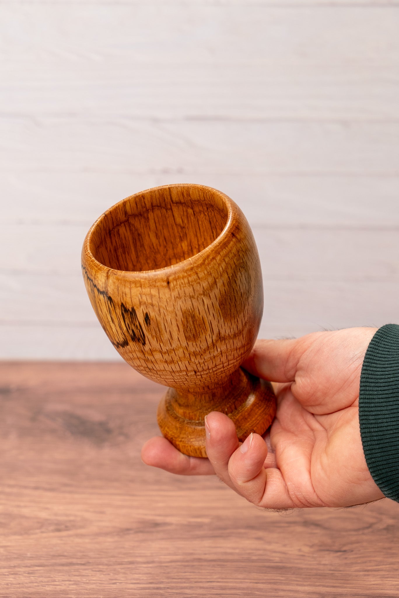 Red Oak Goblet with Spalting | S0525
