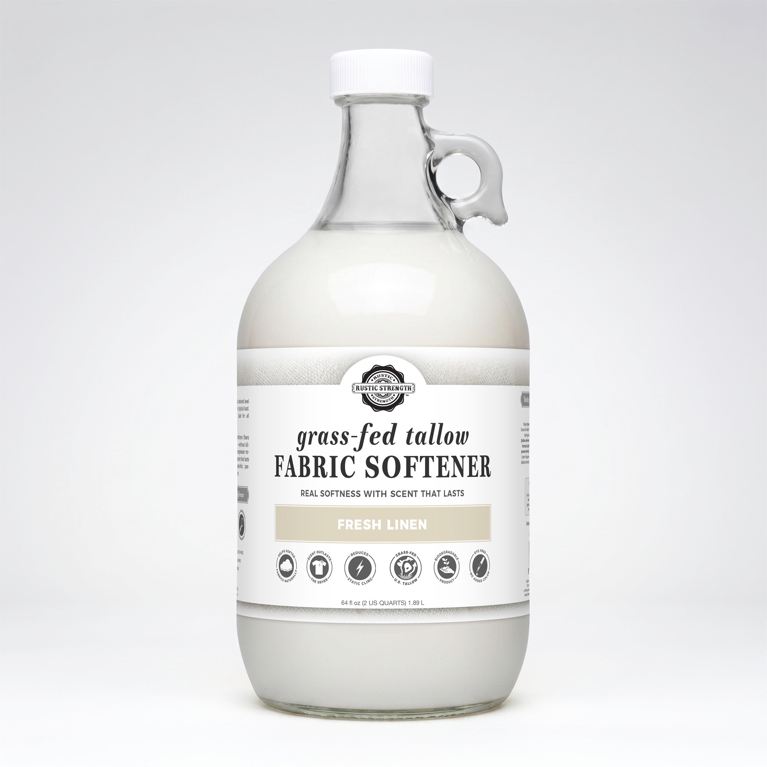 Tallow Fabric Softener | Fresh Linen - Rustic Strength