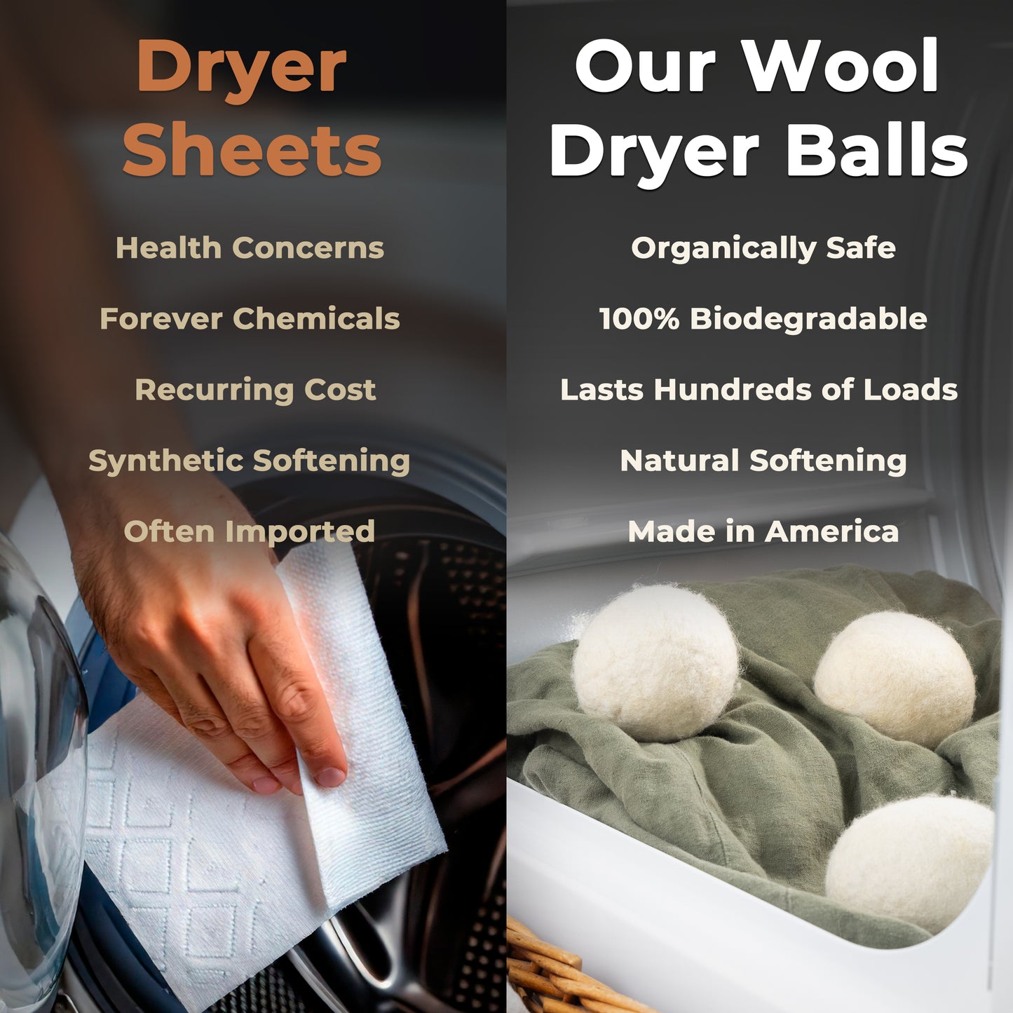 Jumbo Wool Dryer Balls ( 3 pack )