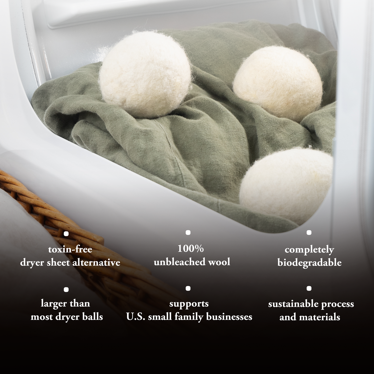 Jumbo Wool Dryer Balls ( 3 pack )