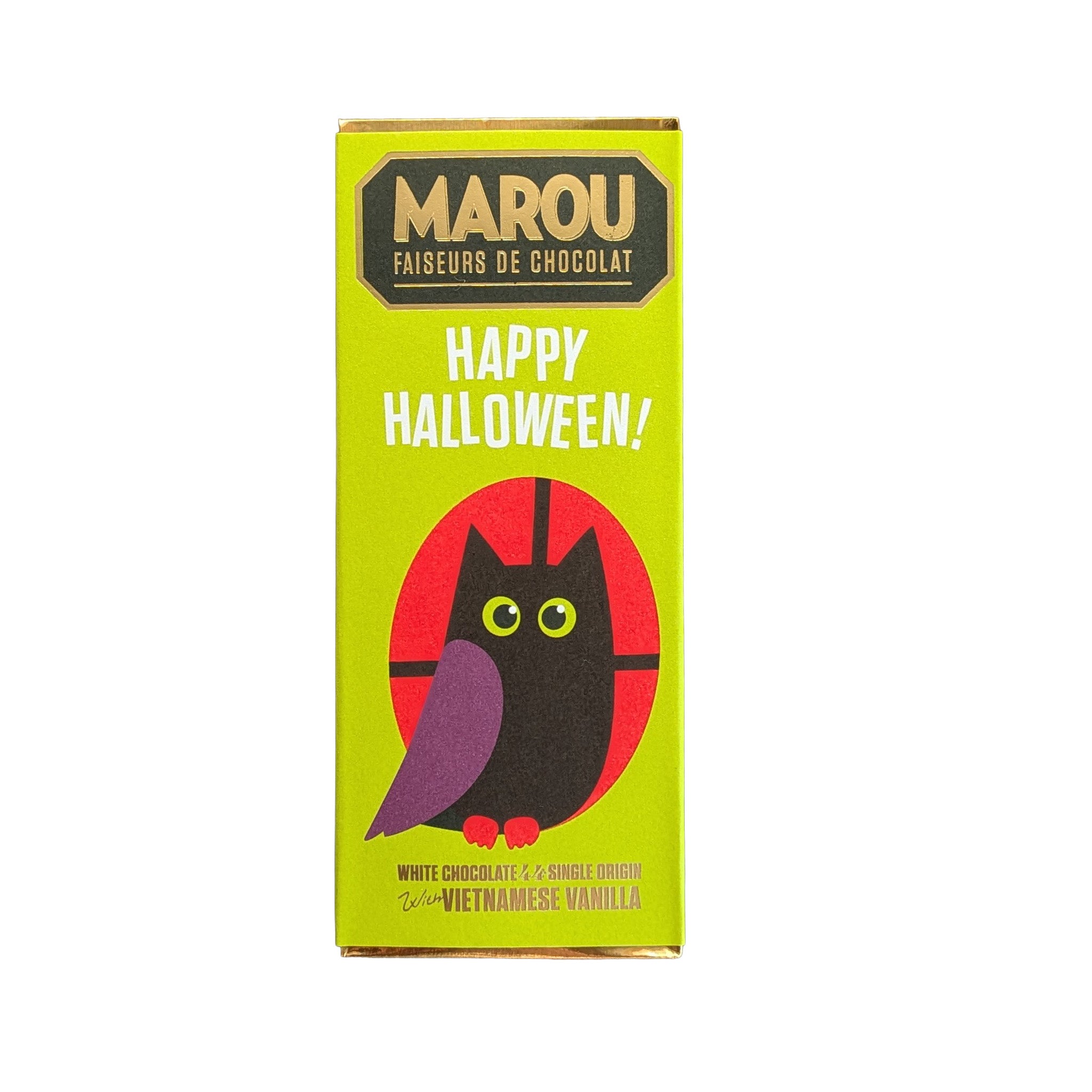 White Chocolate | Marou | Vietnamese Vanilla 44% Mini (Spooky Owl) 24g