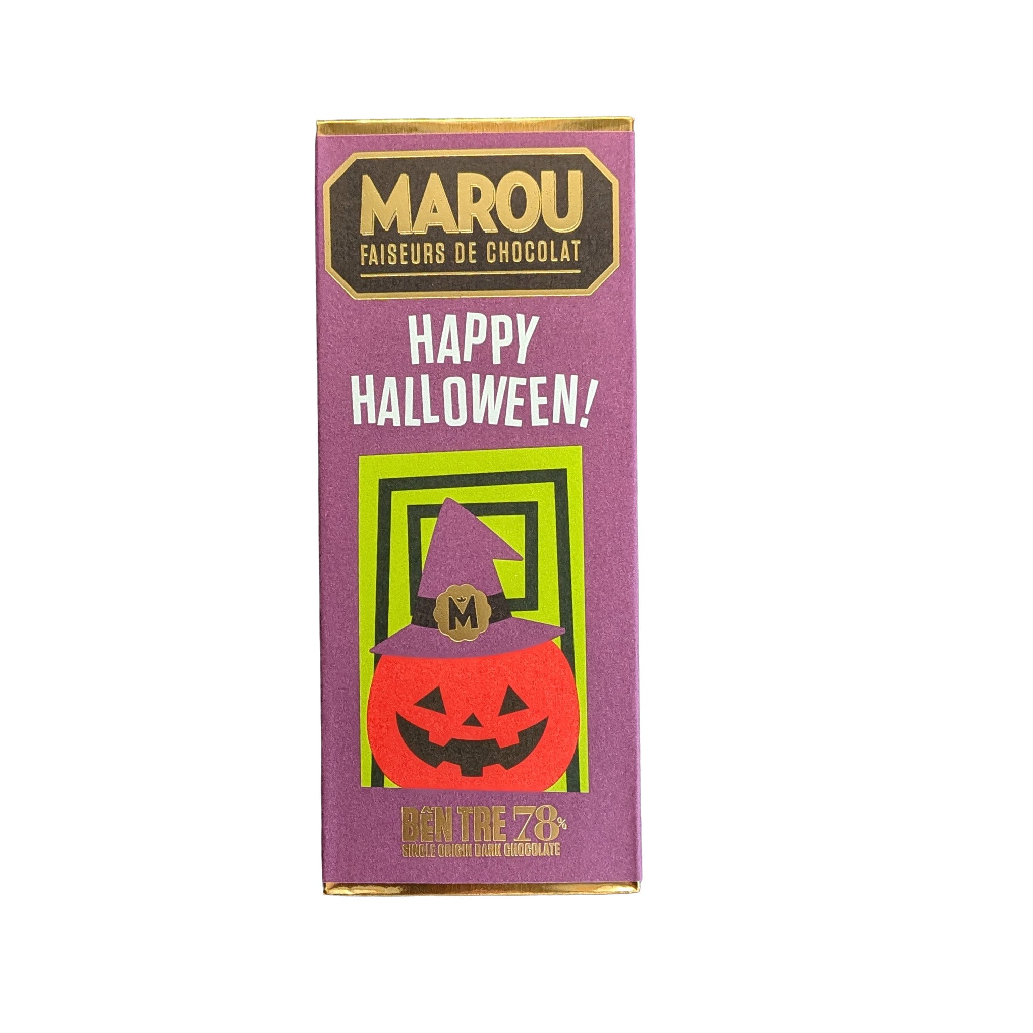 Dark Chocolate | Marou | Ben Tre 78% Dark Chocolate Mini (Jack-O'Lantern) 24g