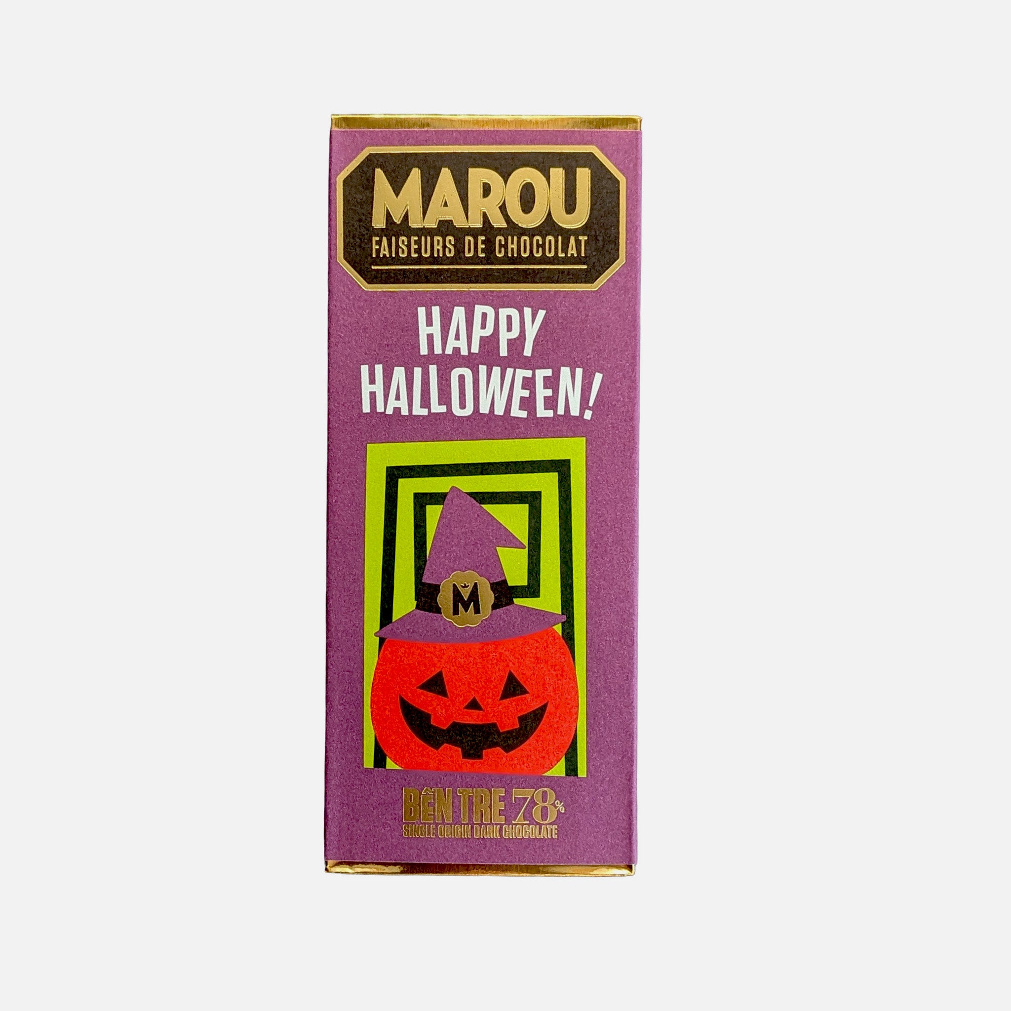 Dark Chocolate | Marou | Ben Tre 78% Dark Chocolate Mini (Jack-O'Lantern) 24g