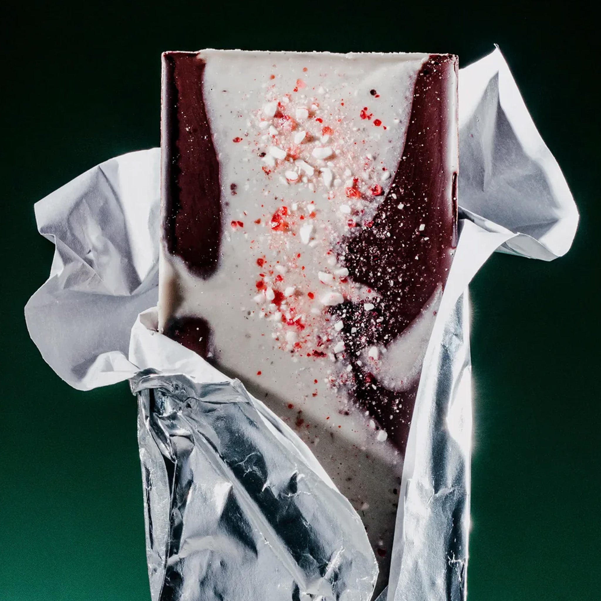 Chocolate | Raaka | Peppermint Bark White & Dark Chocolate Bar 1.8 oz