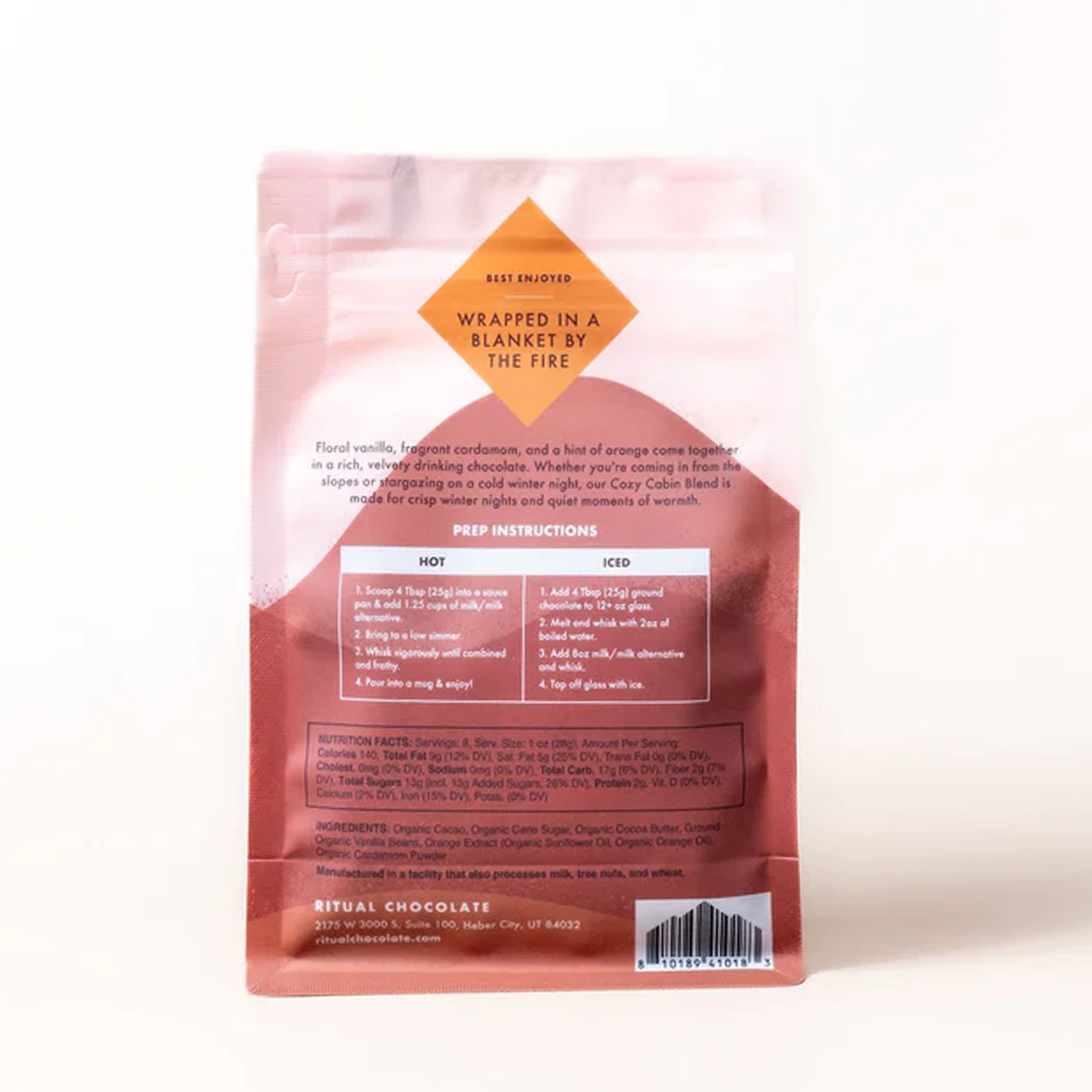 Drinking Chocolate | Ritual | Cozy Cabin Blend 55% Dark with Orange