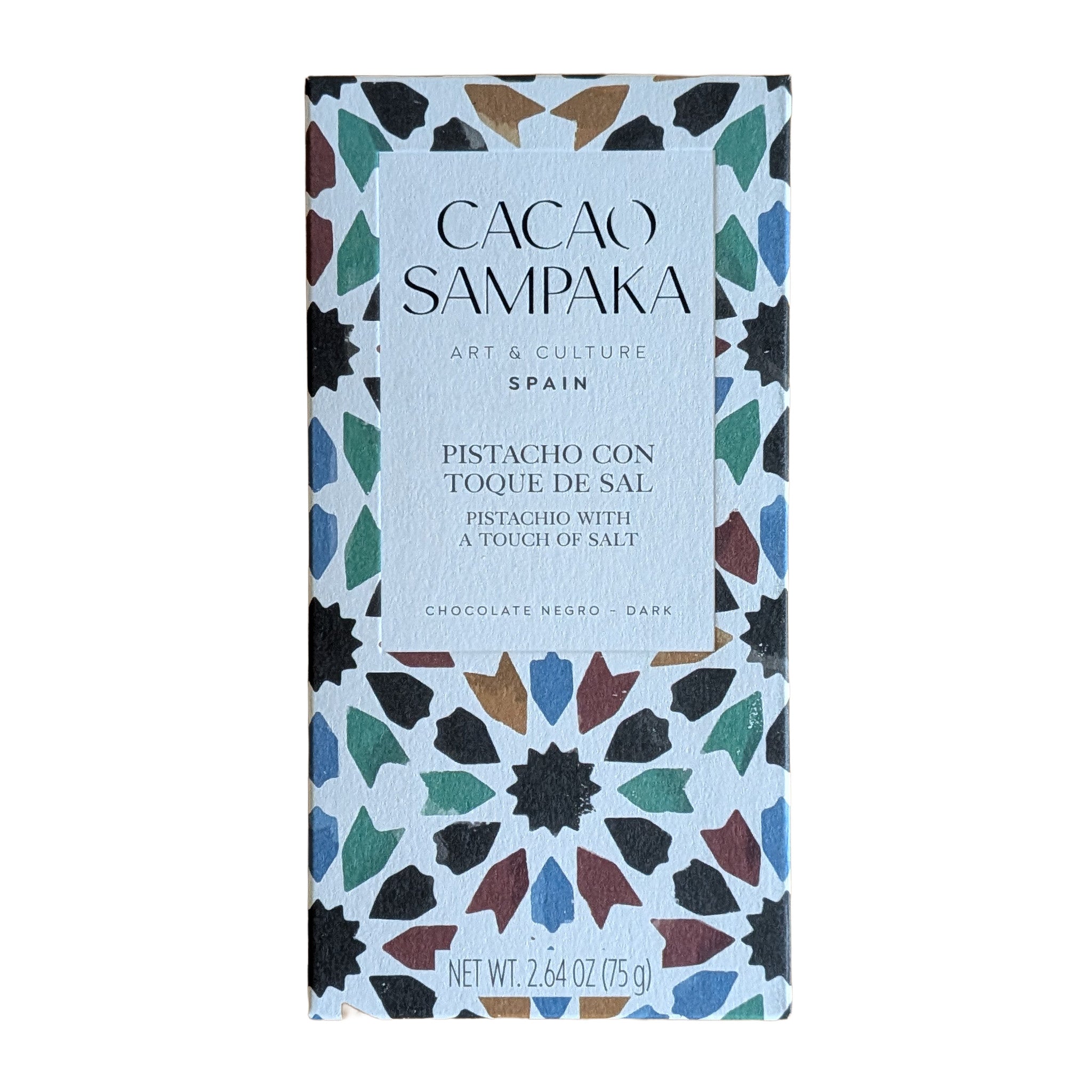 Dark Chocolate | Cacao Sampaka | Pistachio 44% (Gaudi) 75g